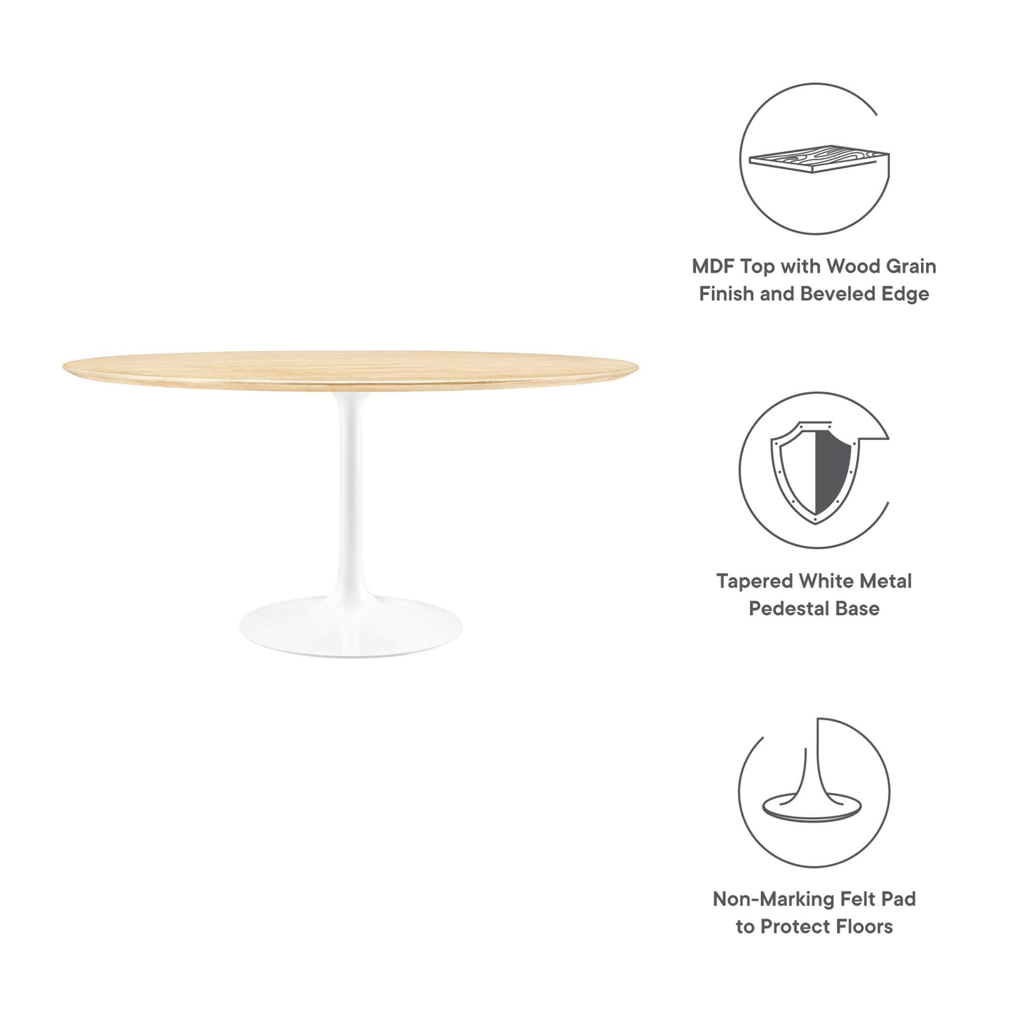 Lippa 60" Round Wood Dining Table