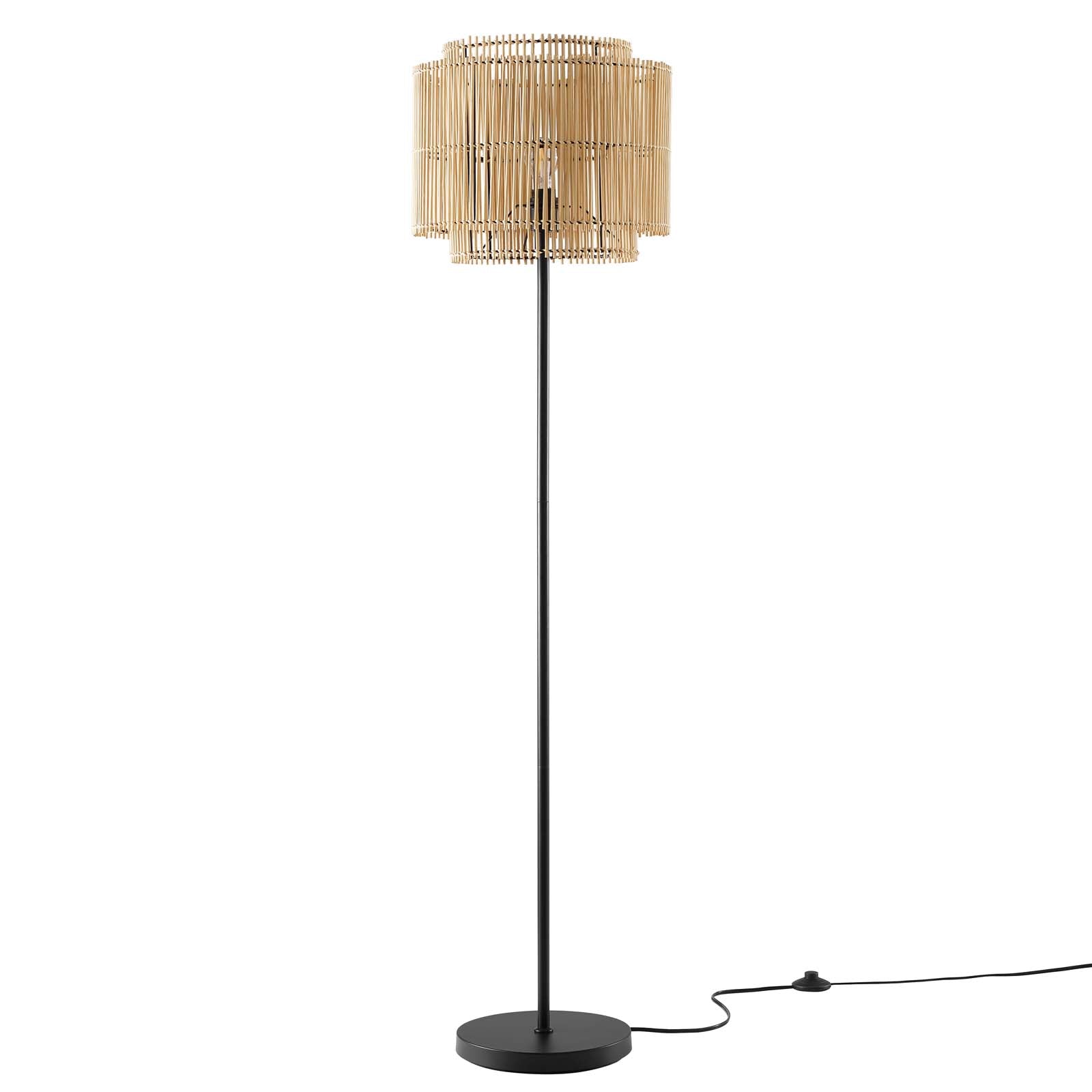Nourish Bamboo Floor Lamp-Floor Lamp-Modway-Wall2Wall Furnishings