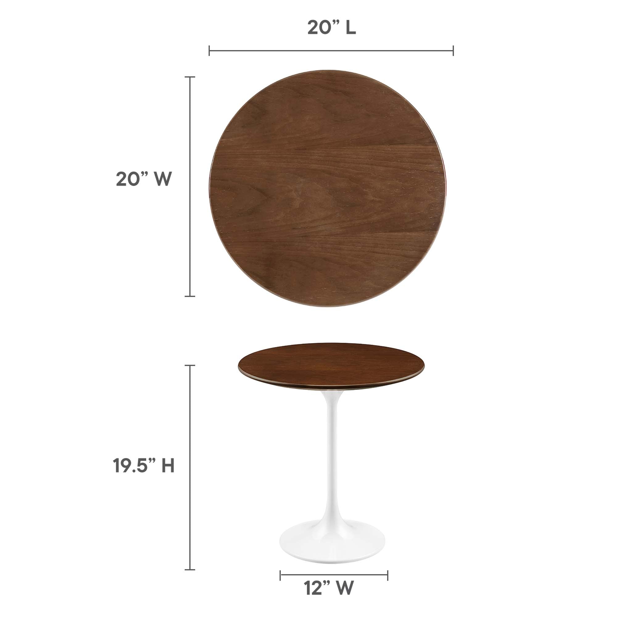 Lippa 20" Round Wood Side Table