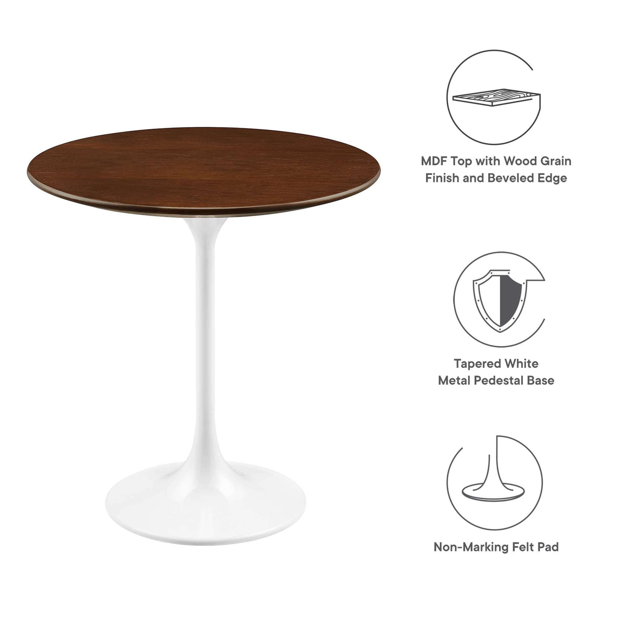 Lippa 20" Round Wood Side Table