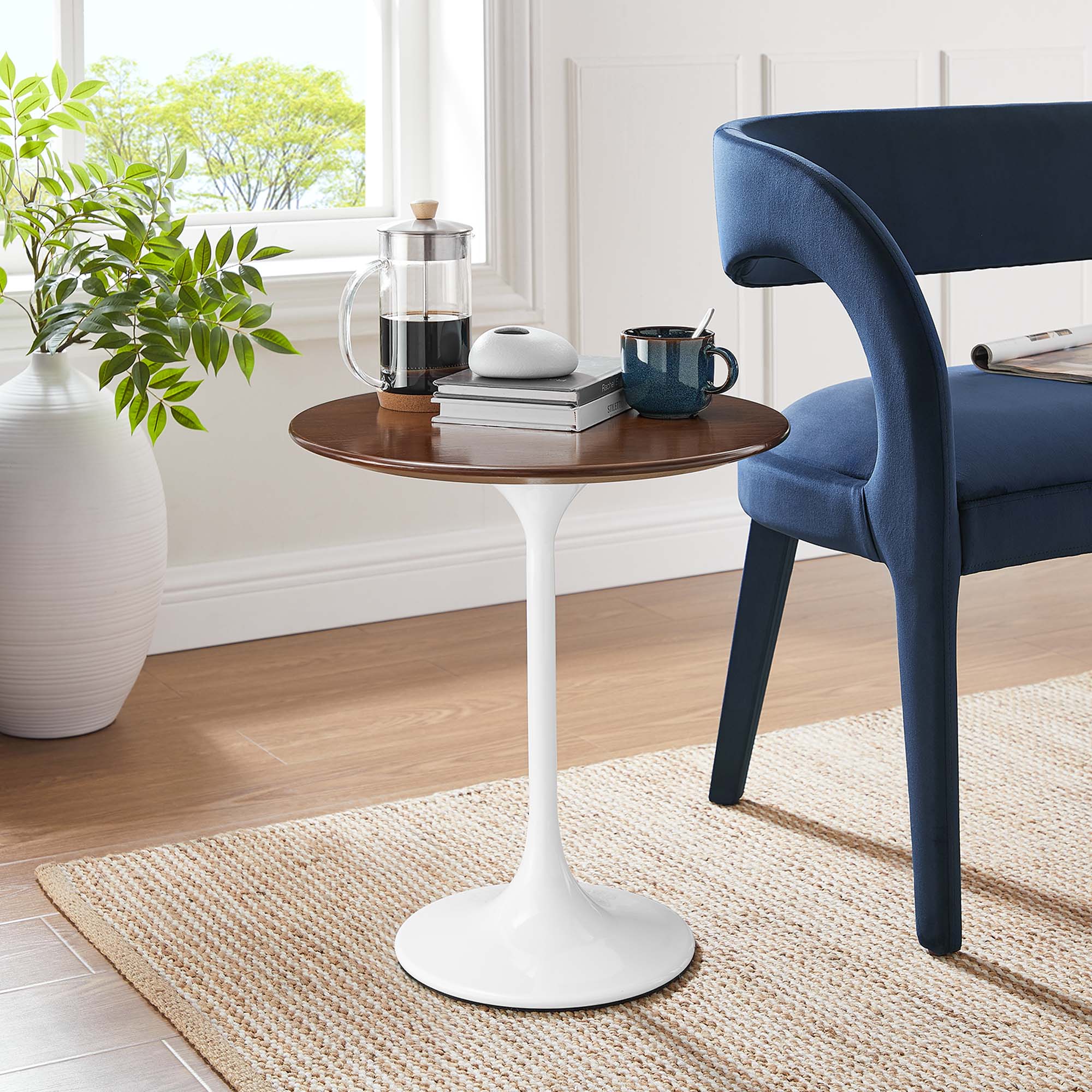 Lippa 20" Round Wood Side Table
