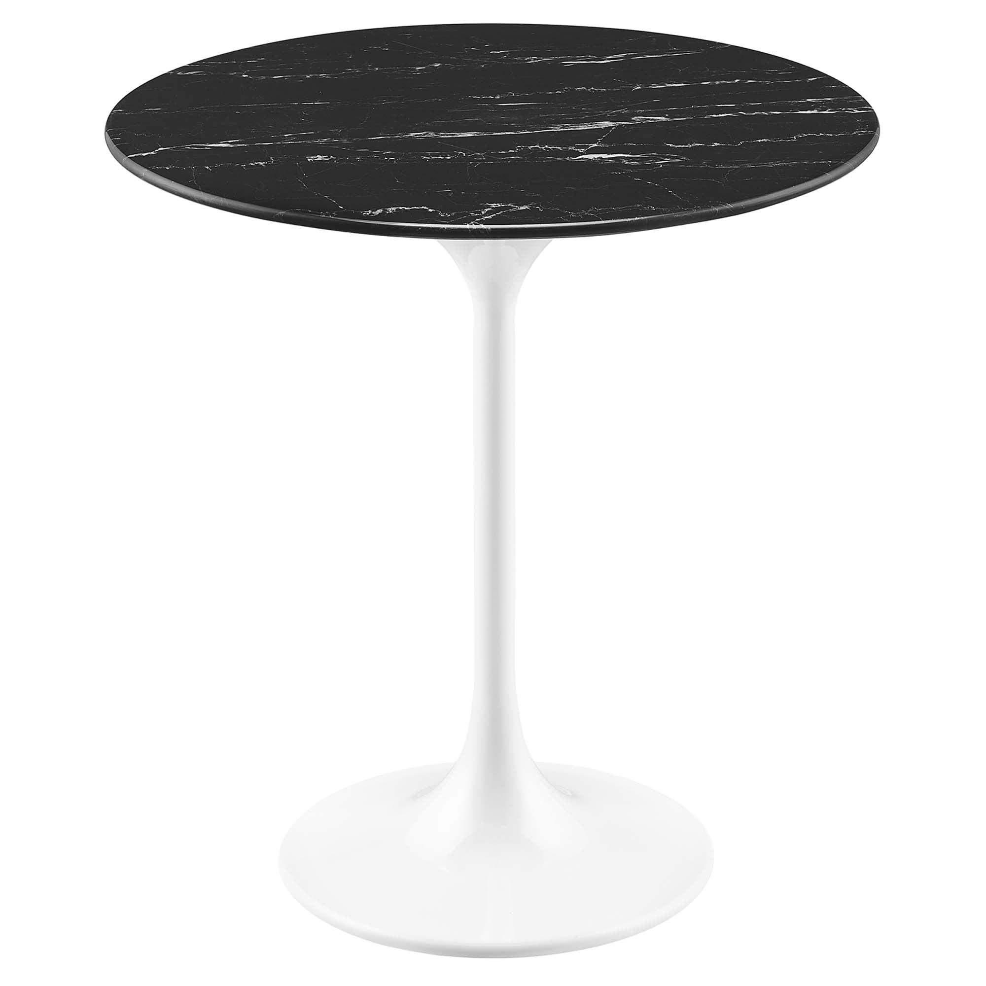 Lippa 20" Round Faux Marble Side Table