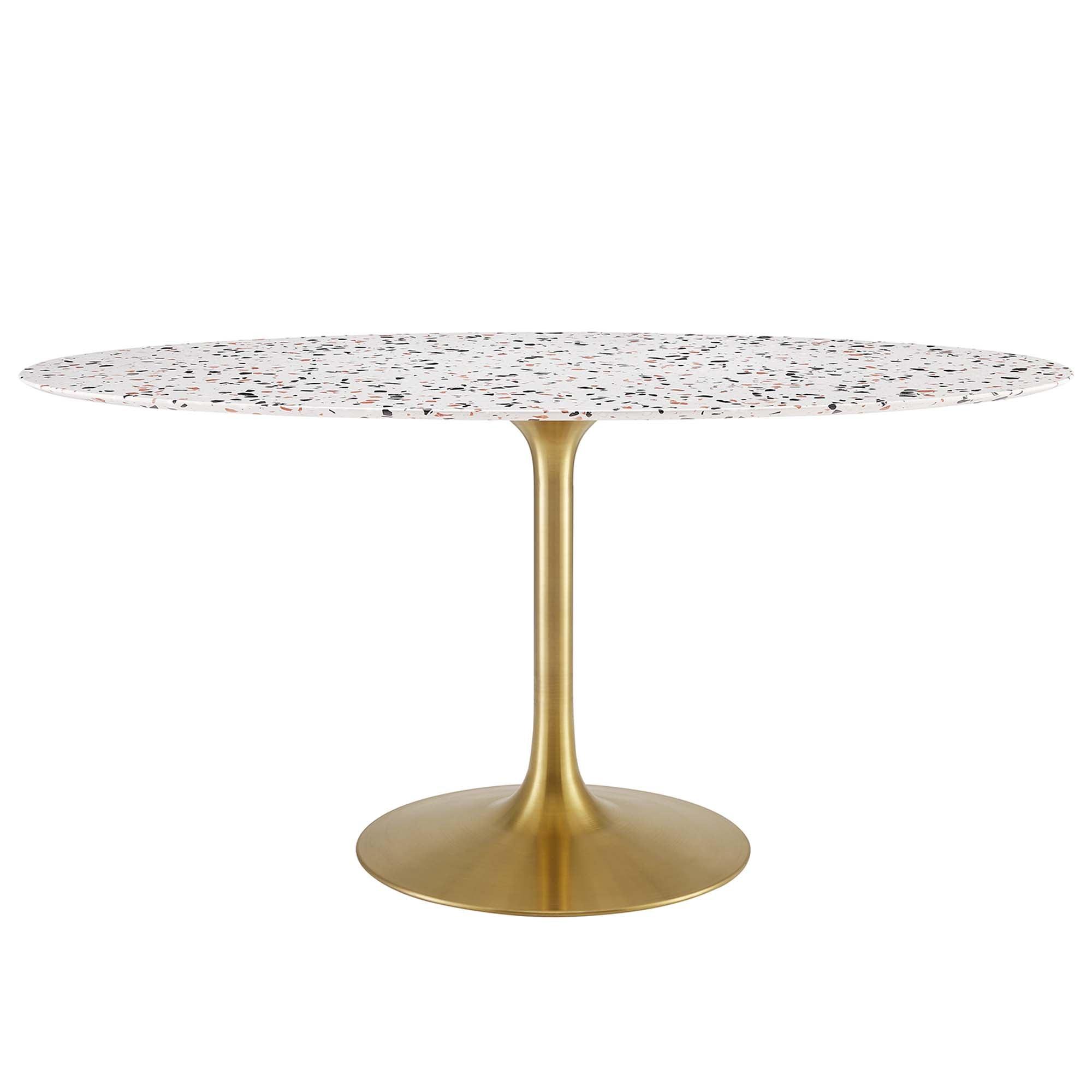 Lippa 60" Oval Terrazzo Dining Table