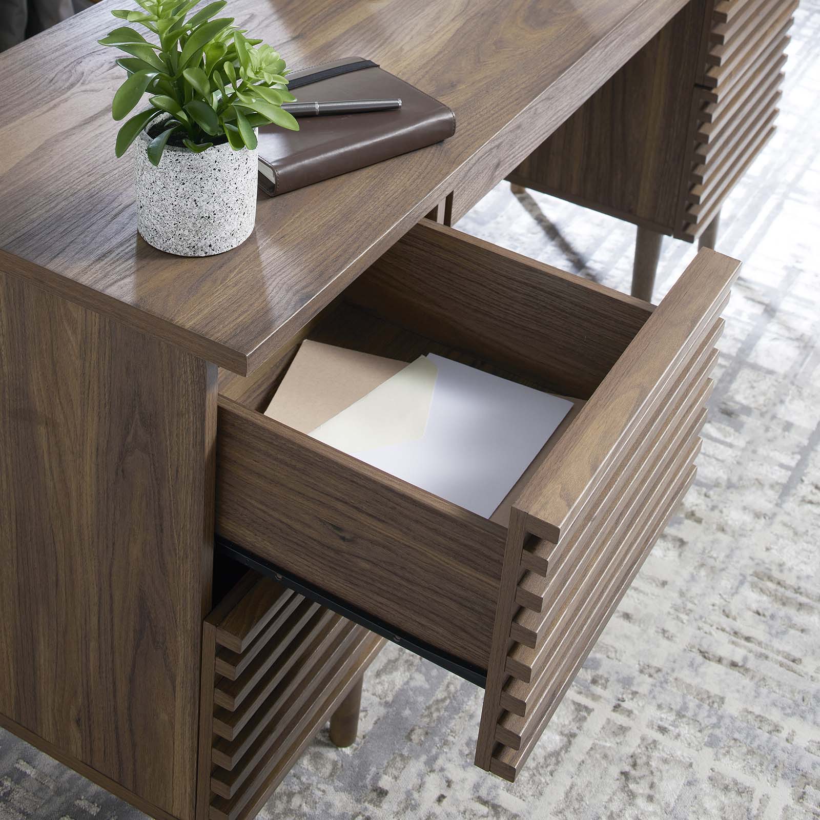 Render Office Desk-Desk-Modway-Wall2Wall Furnishings