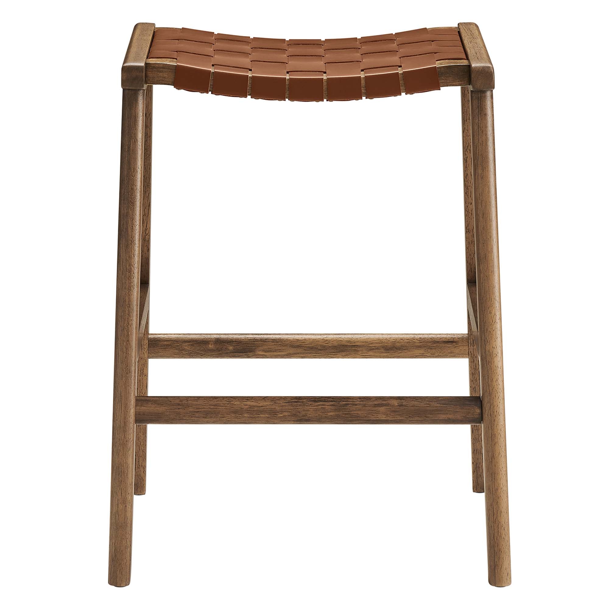 Saoirse Faux Leather Wood Counter Stool Set of 2