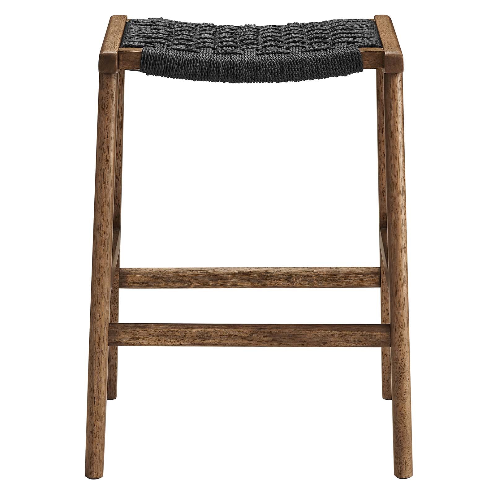 Saoirse Woven Rope Wood Counter Stool - Set of 2-Counter Stool-Modway-Wall2Wall Furnishings