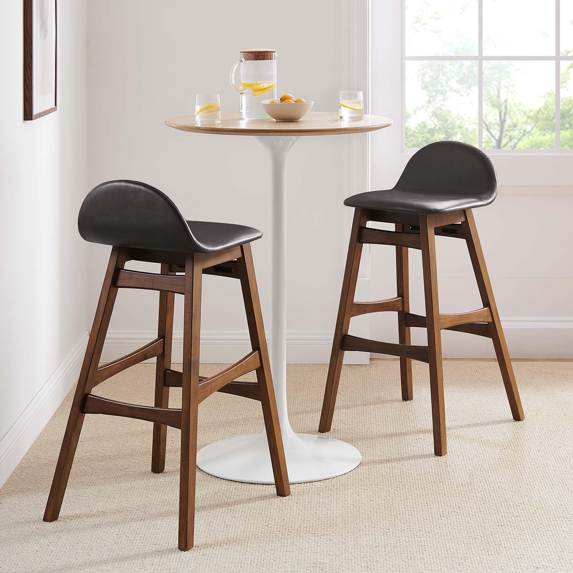 Juno Wood Bar Stool Set of 2
