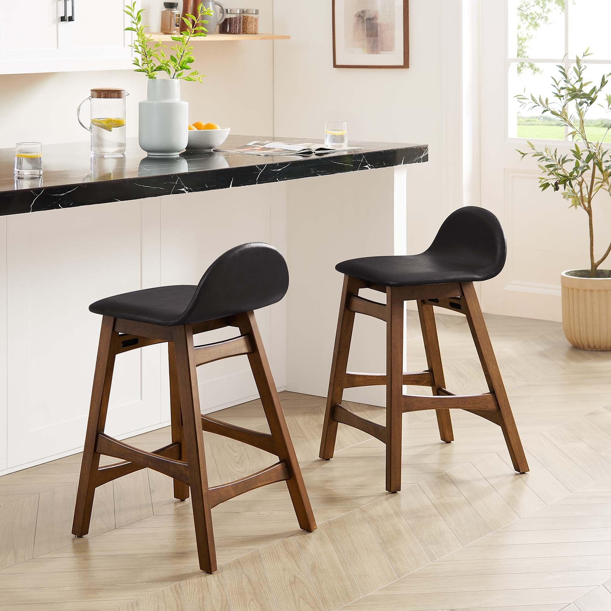Juno Wood Counter Stool Set of 2