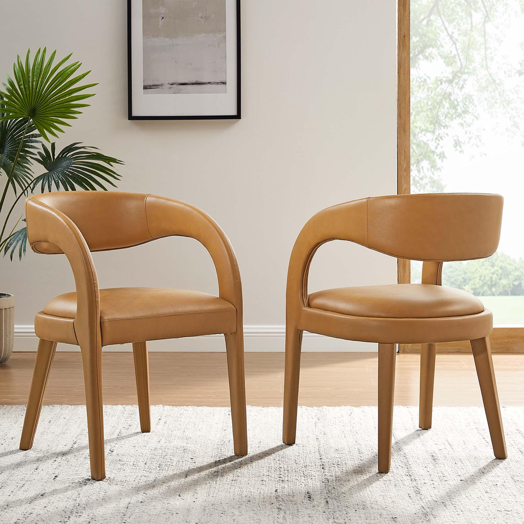 Pinnacle Vegan Leather Dining Chair Set of 2