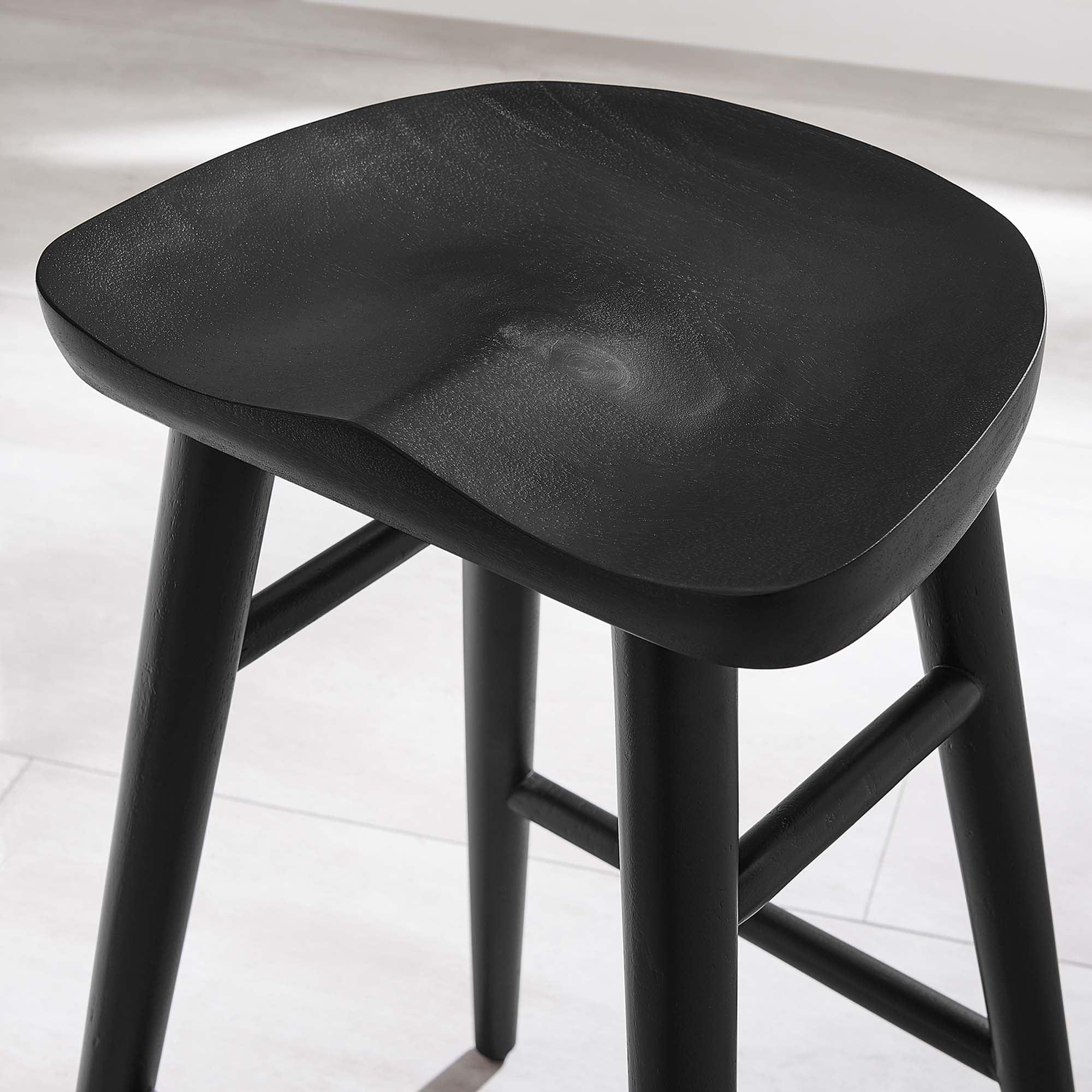 Saville Backless Wood Counter Stools Set of 2