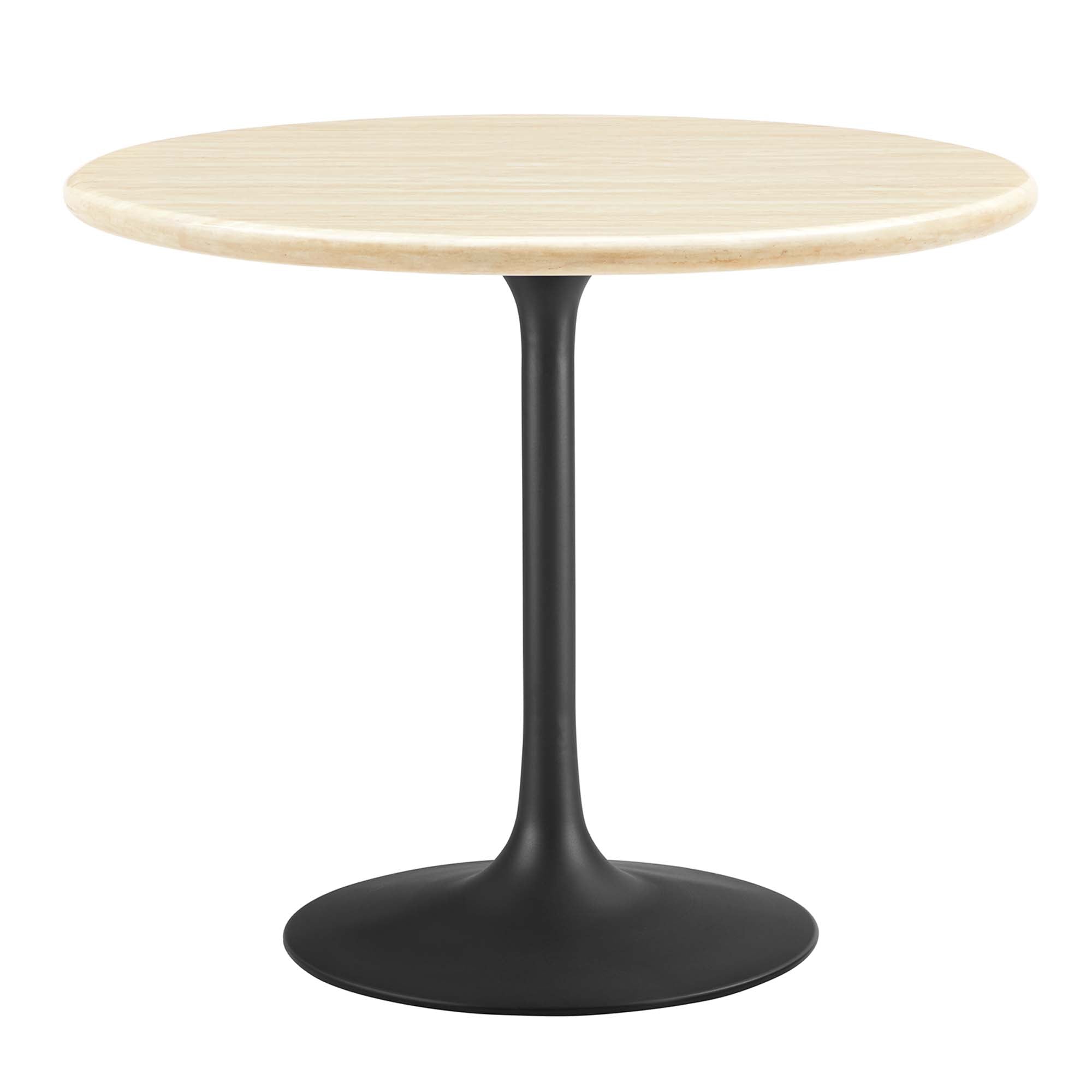 Lippa 36" Round Faux Travertine Dining Table
