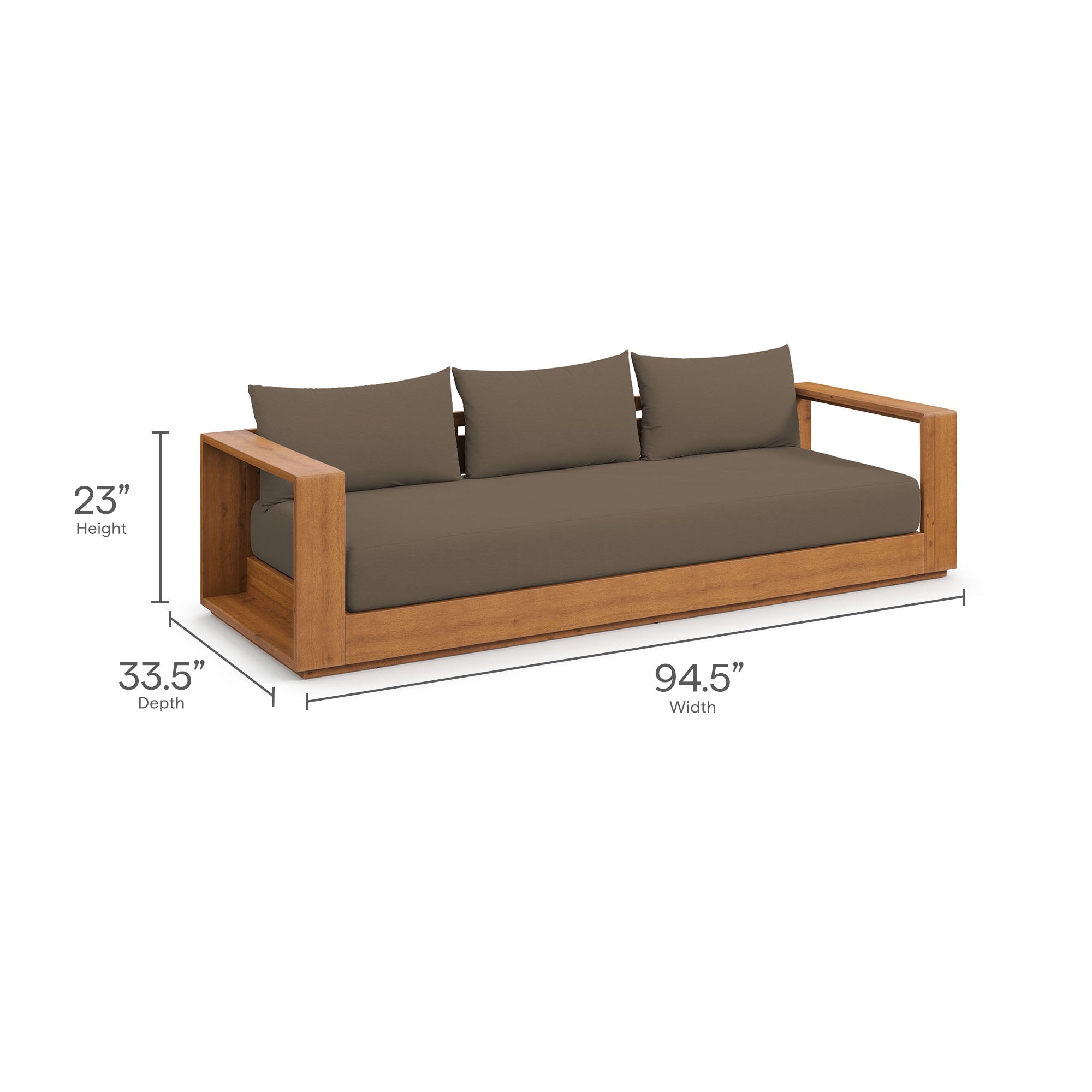 Tahoe 5-Piece Outdoor Patio Acacia Wood Furniture Set