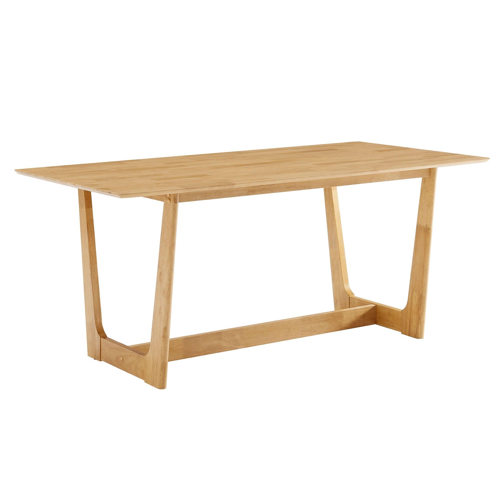 Solara 7-Piece Wood Dining Set with Fabric Upholstered Side Chairs