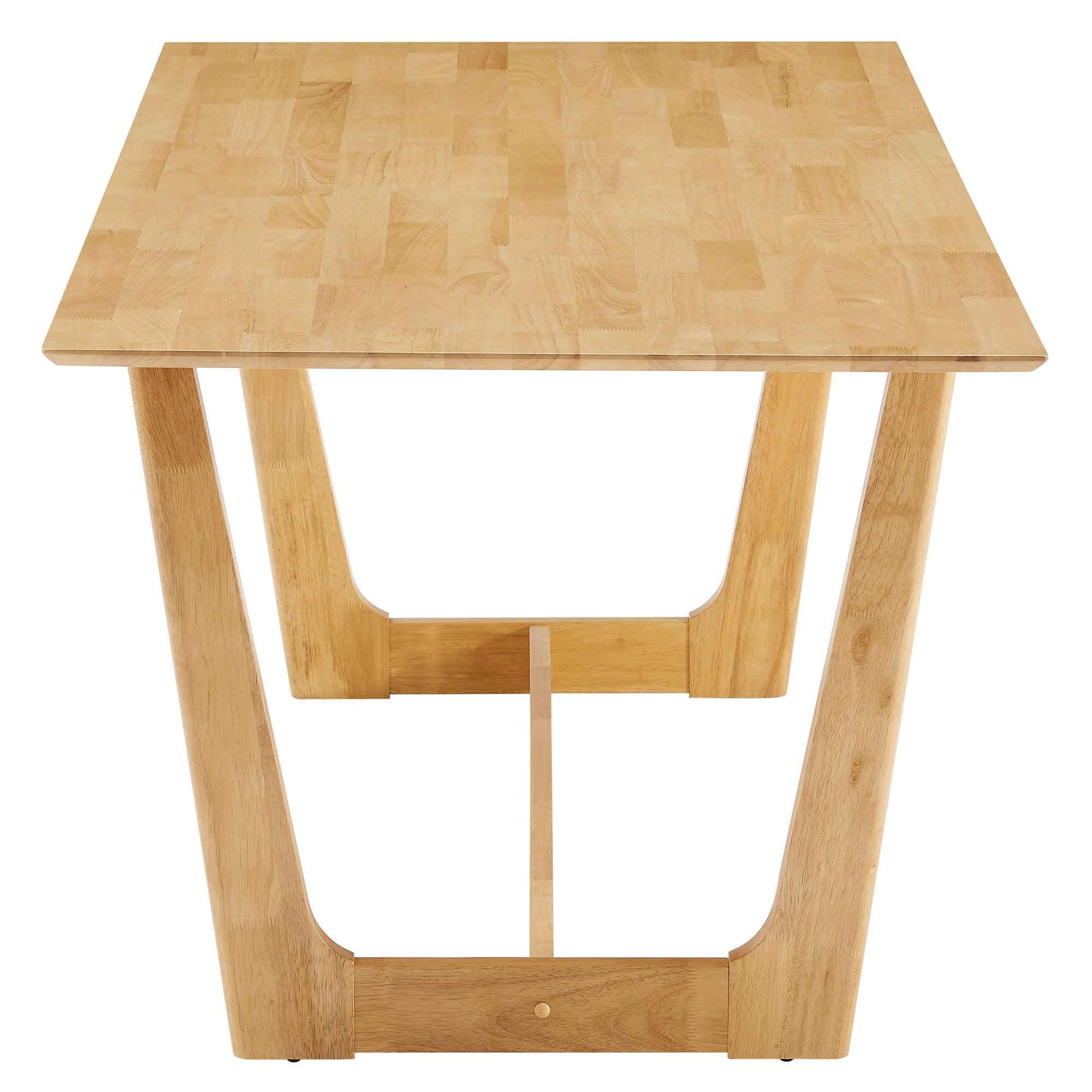Solara 7-Piece Wood Dining Set with Fabric Upholstered Side Chairs