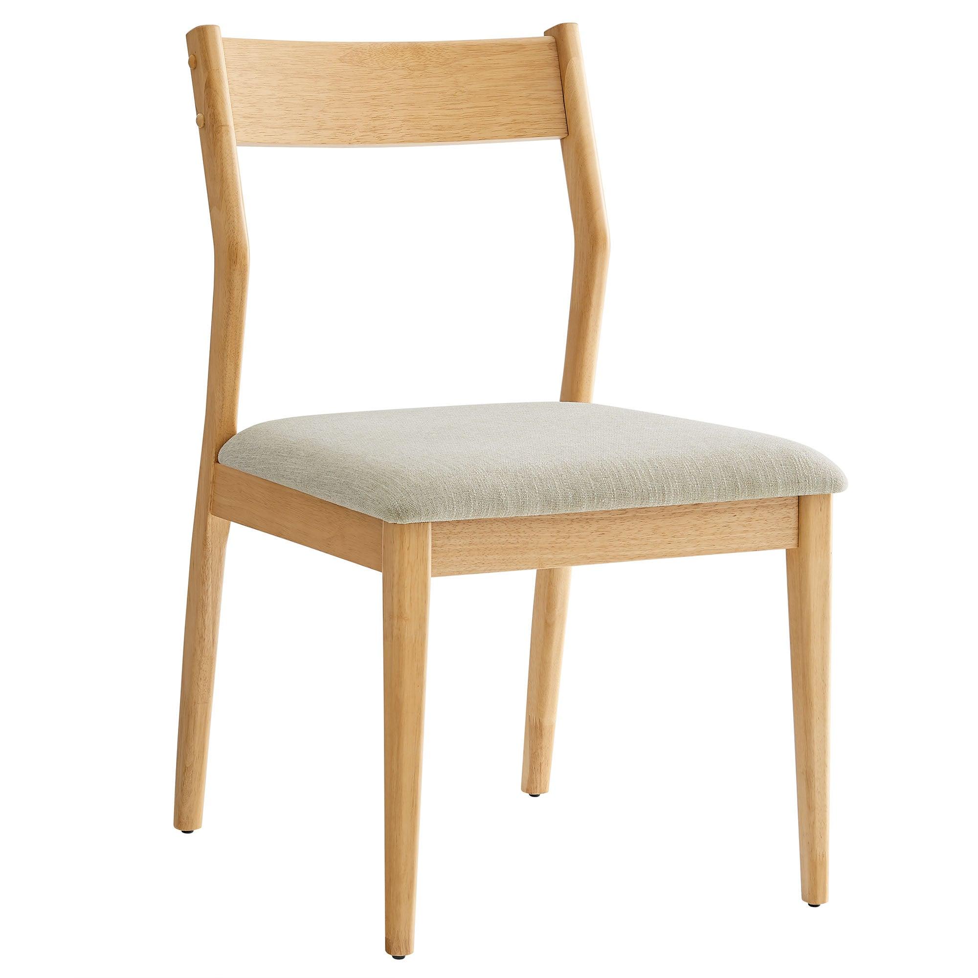 Solara 7-Piece Wood Dining Set with Fabric Upholstered Side Chairs