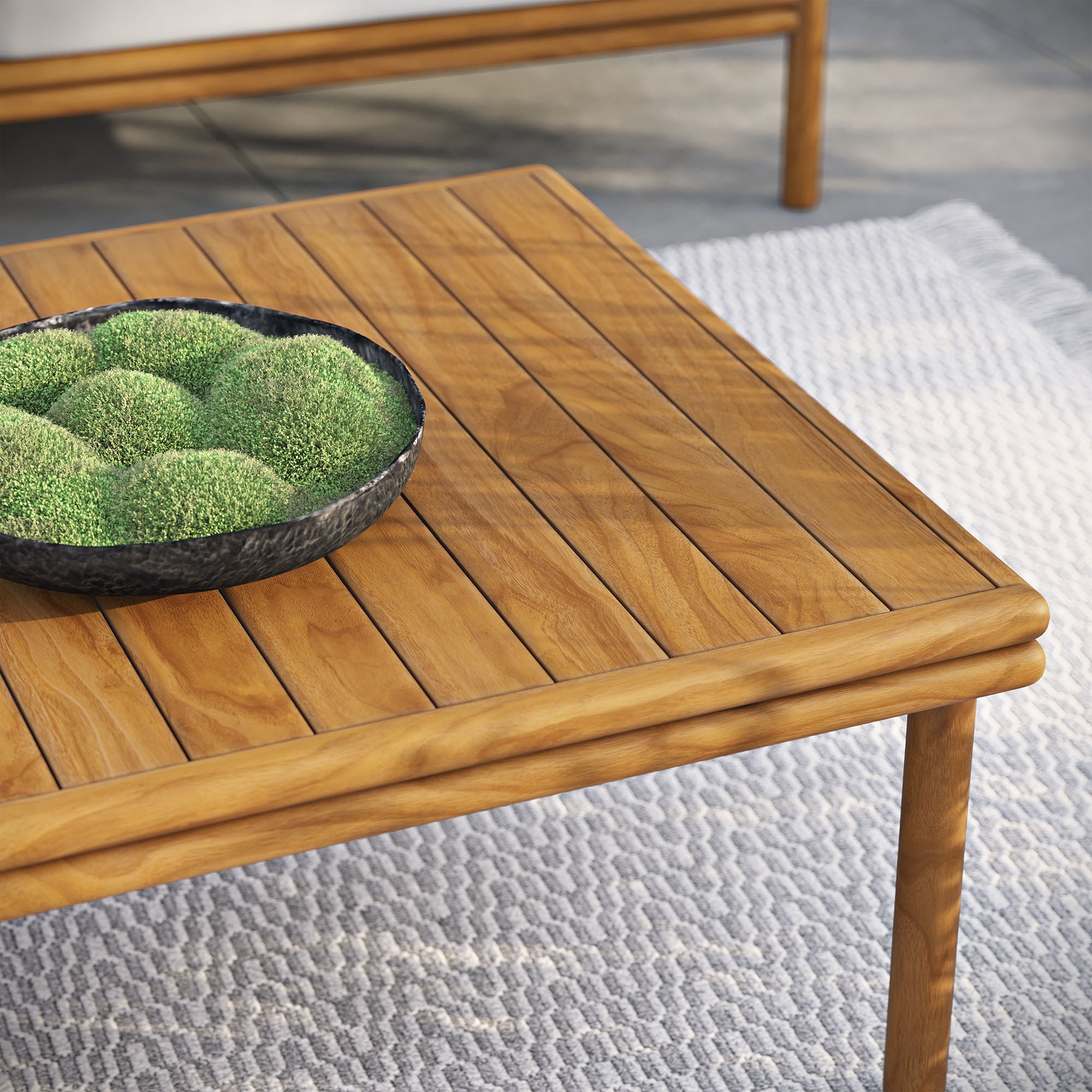 Wren Outdoor Patio Teak Wood Coffee Table