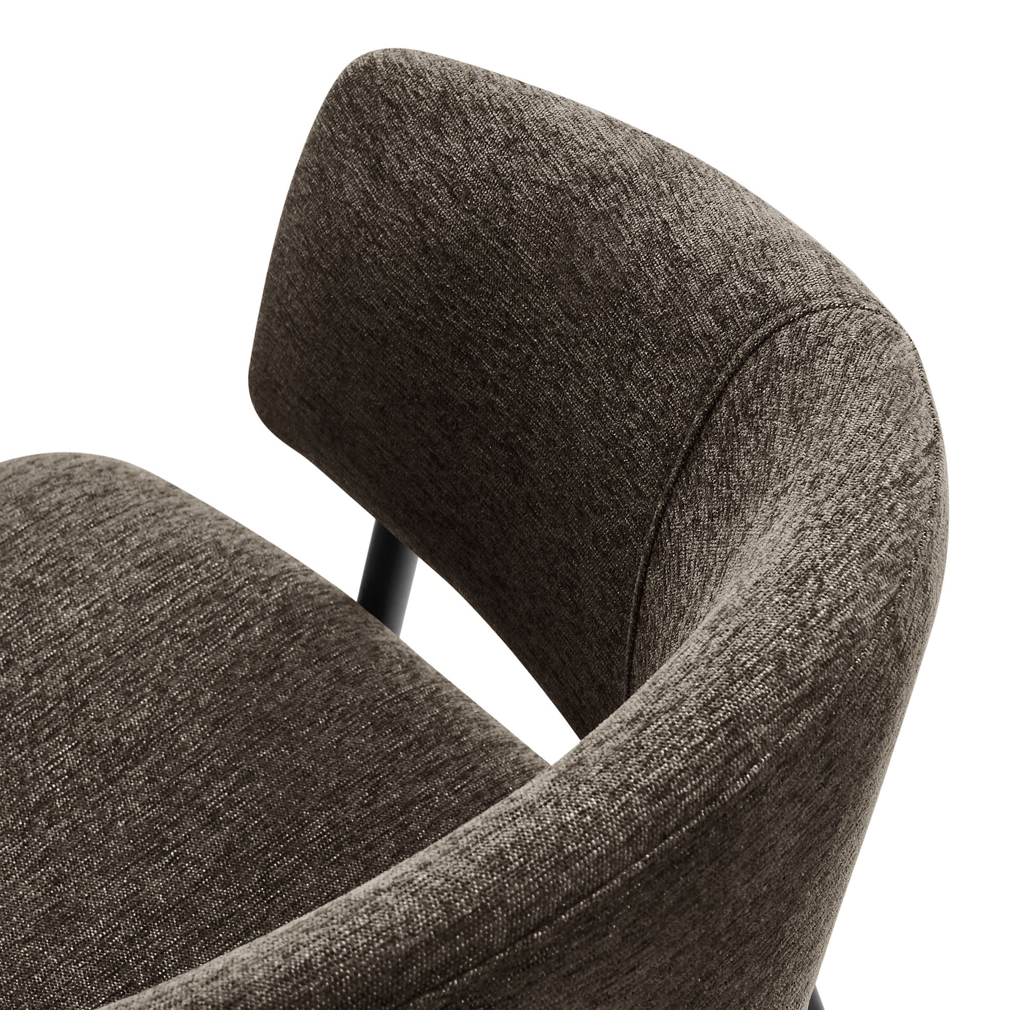 Nella Upholstered Heathered Chenille Dining Chairs Set of 2