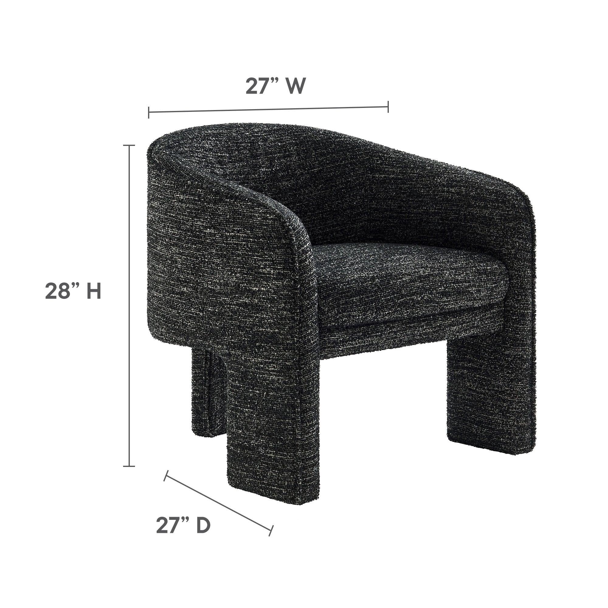 Greer Boucle Fabric Upholstered Accent Armchair