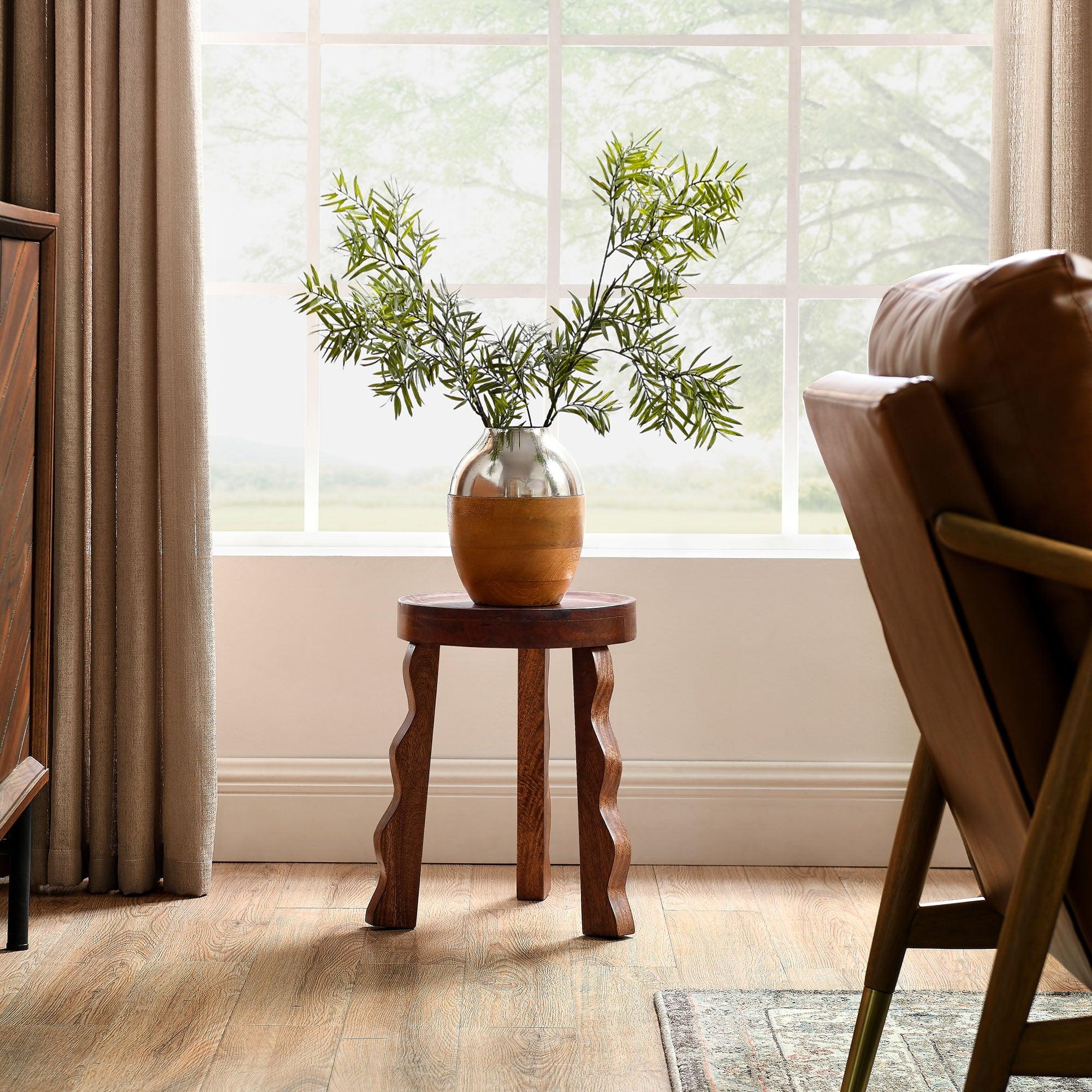 Sorrel Carved Wood Stool