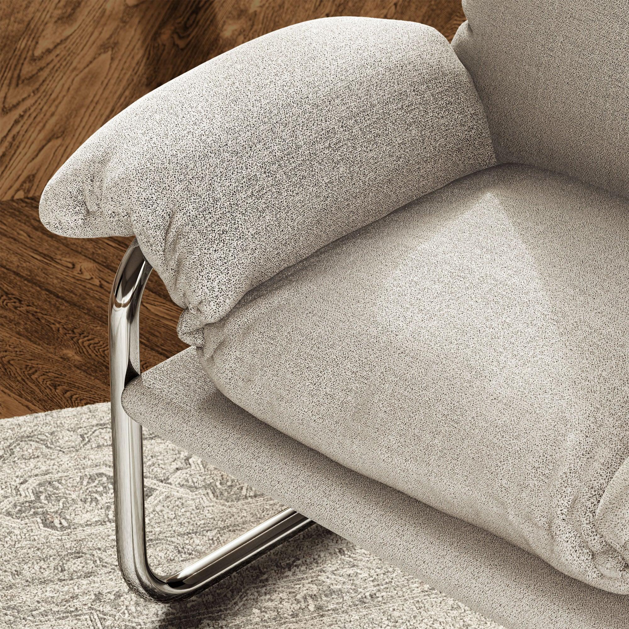 Ansel Boucle Fabric Accent Chair