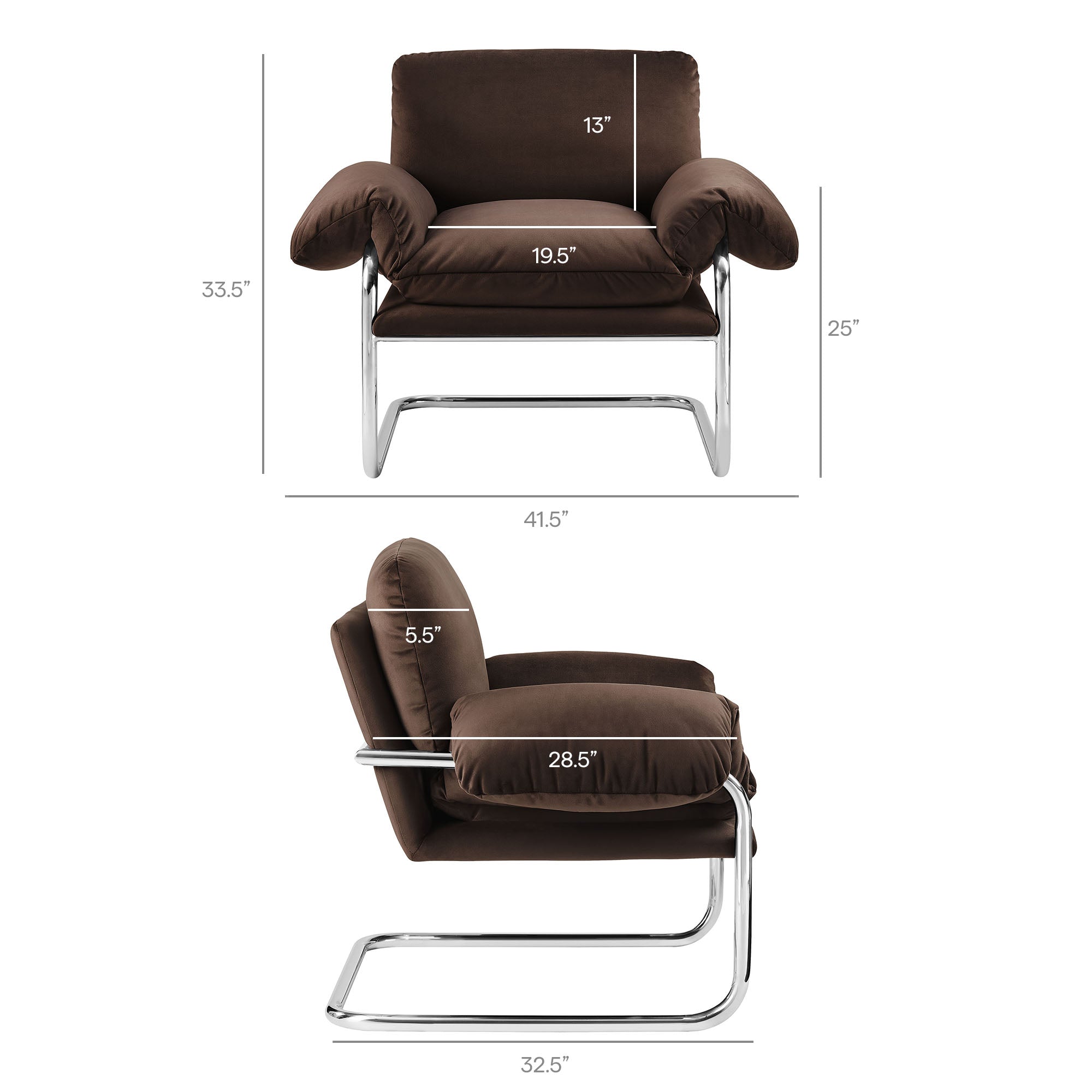 Ansel Performance Velvet Accent Chair