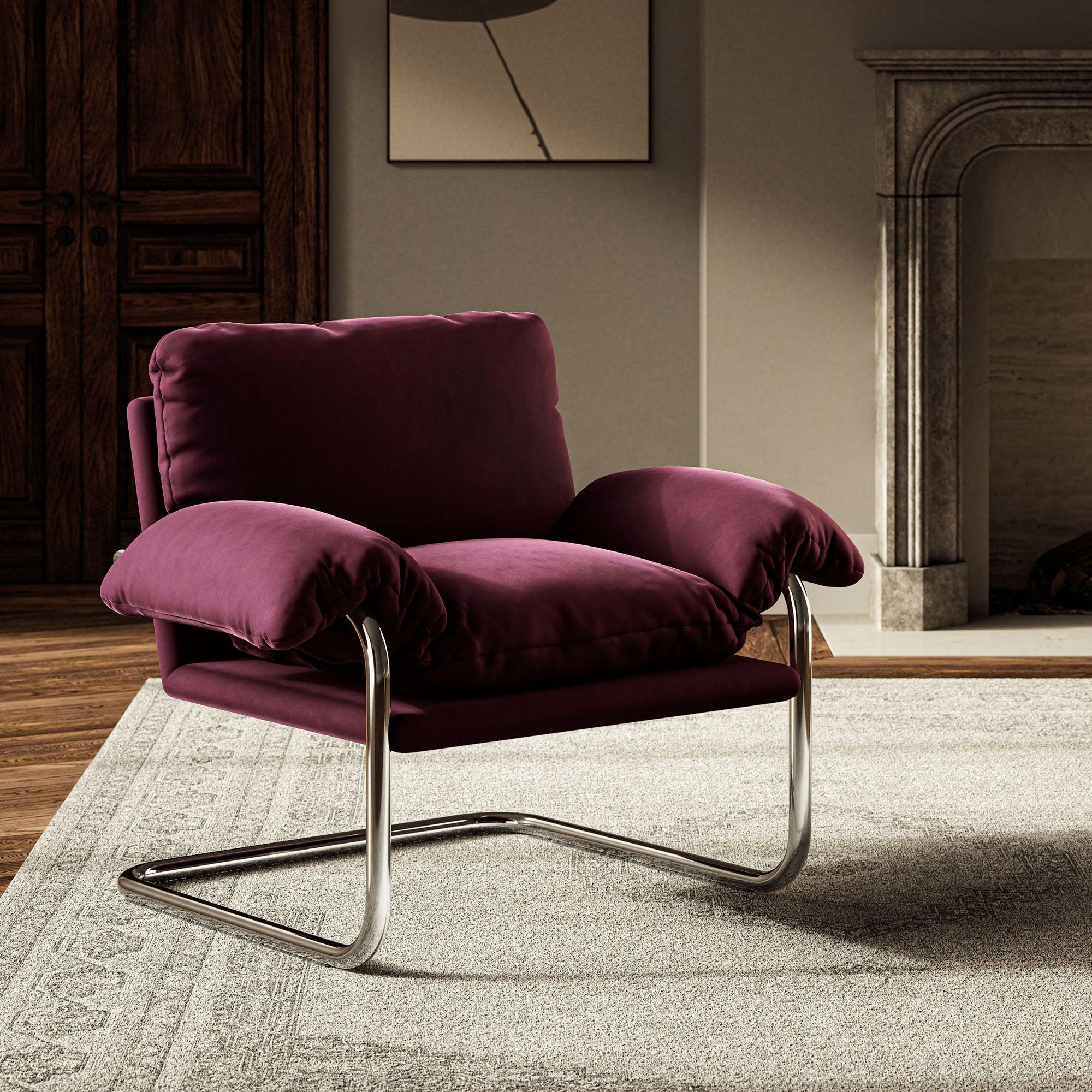 Ansel Performance Velvet Accent Chair
