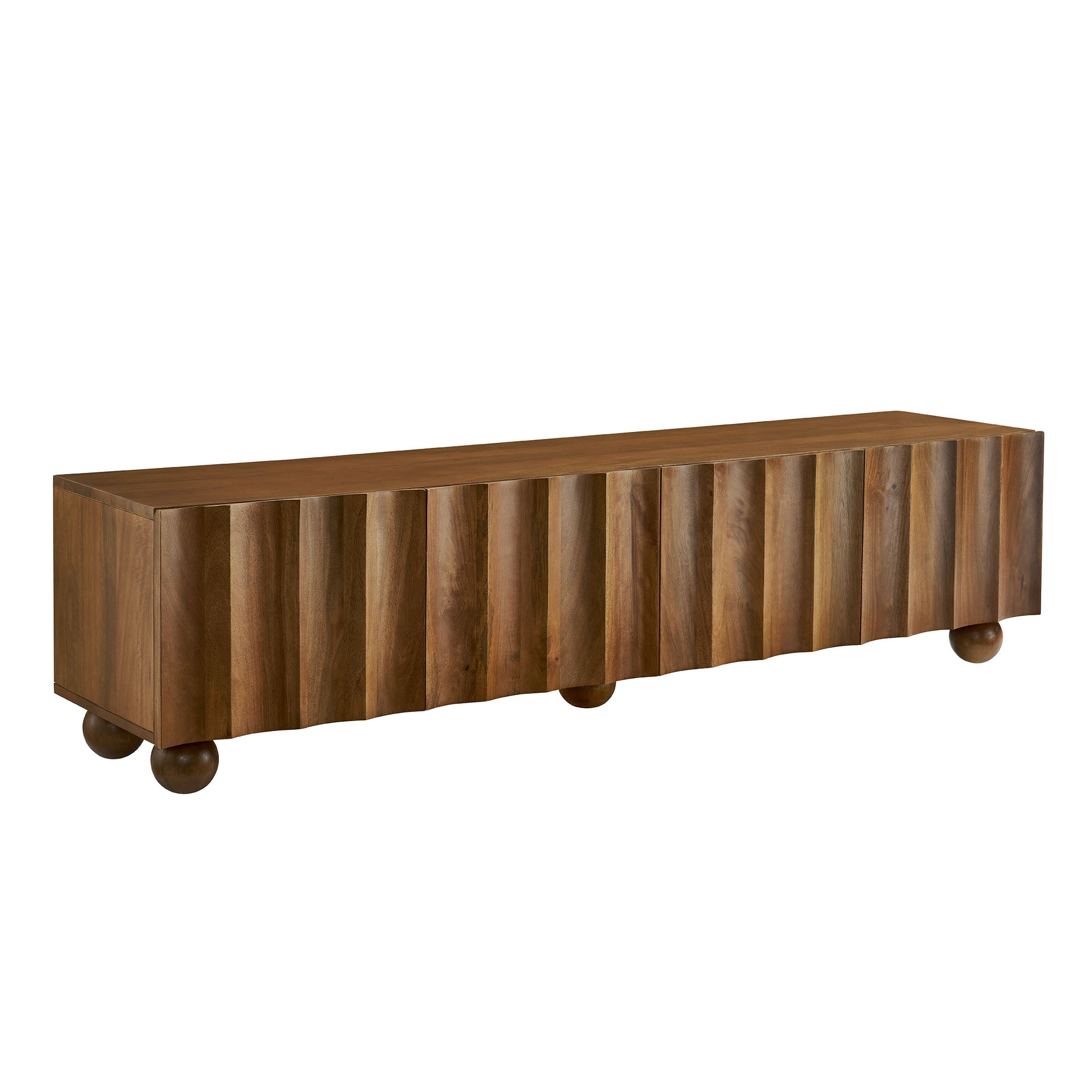 Sorren Scalloped 71" Wood TV Stand