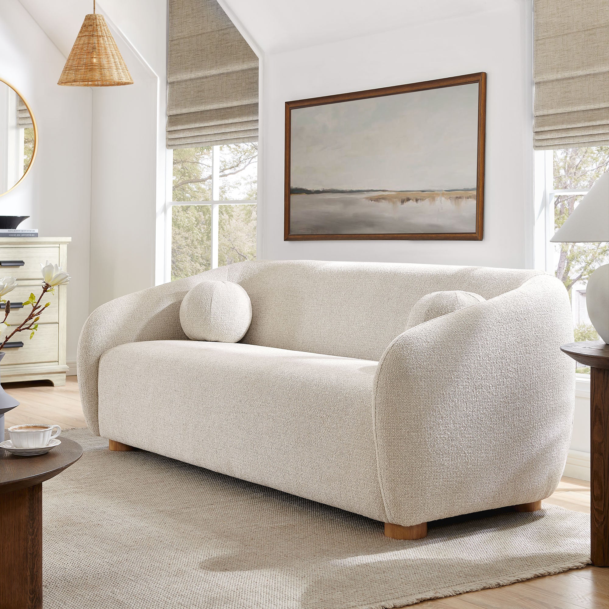 Holland 85" Chenille Fabric Sofa