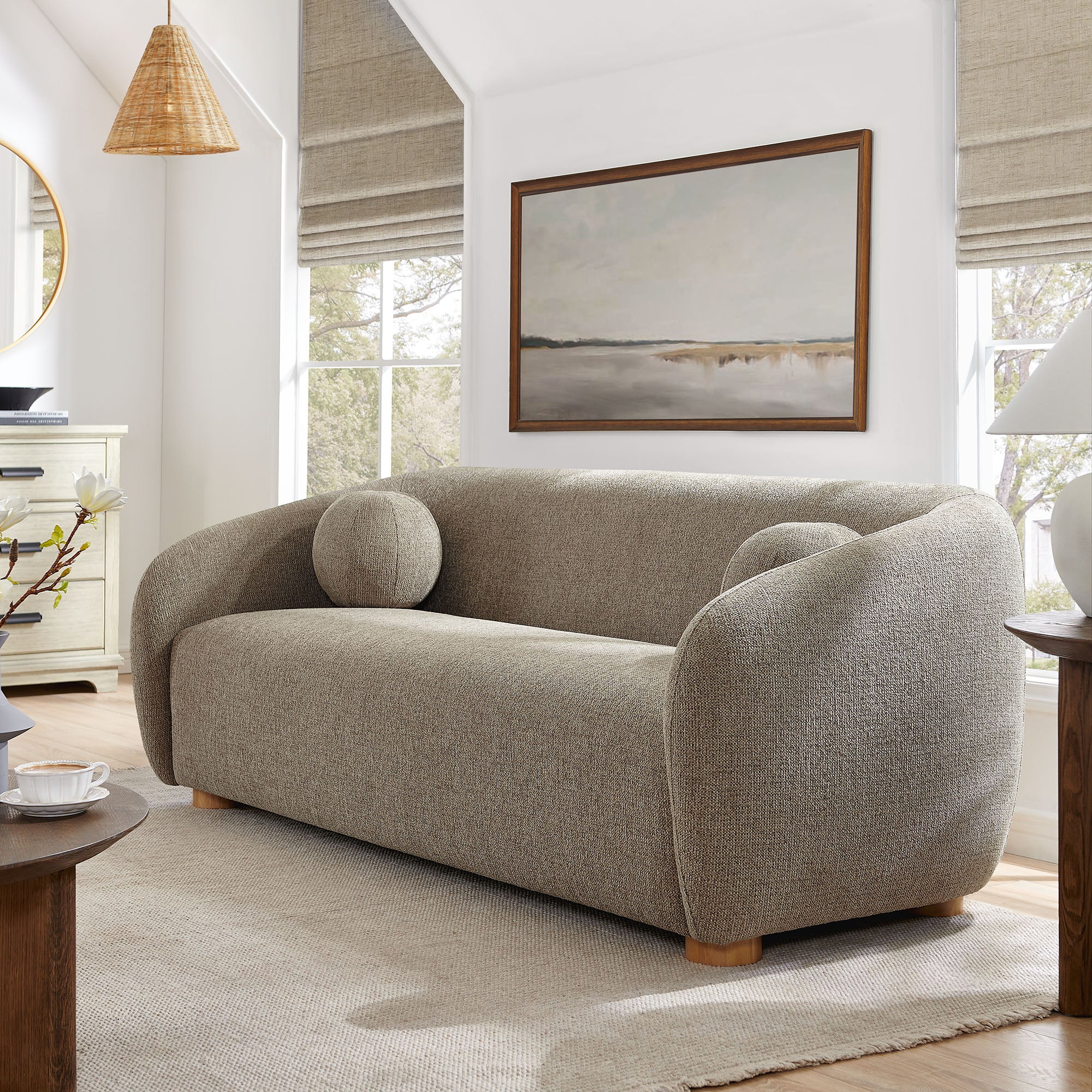 Holland 85" Chenille Fabric Sofa