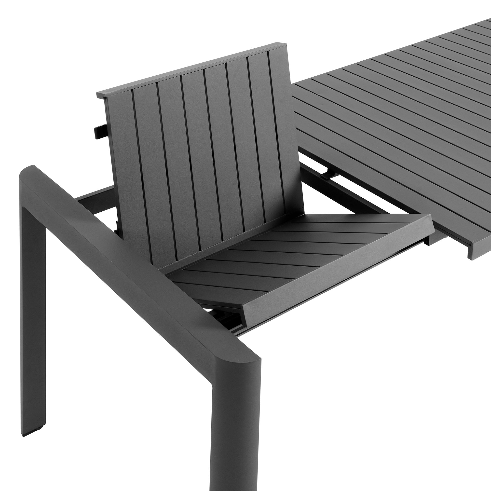 Tahoe Outdoor Patio Aluminum Extendable Dining Table