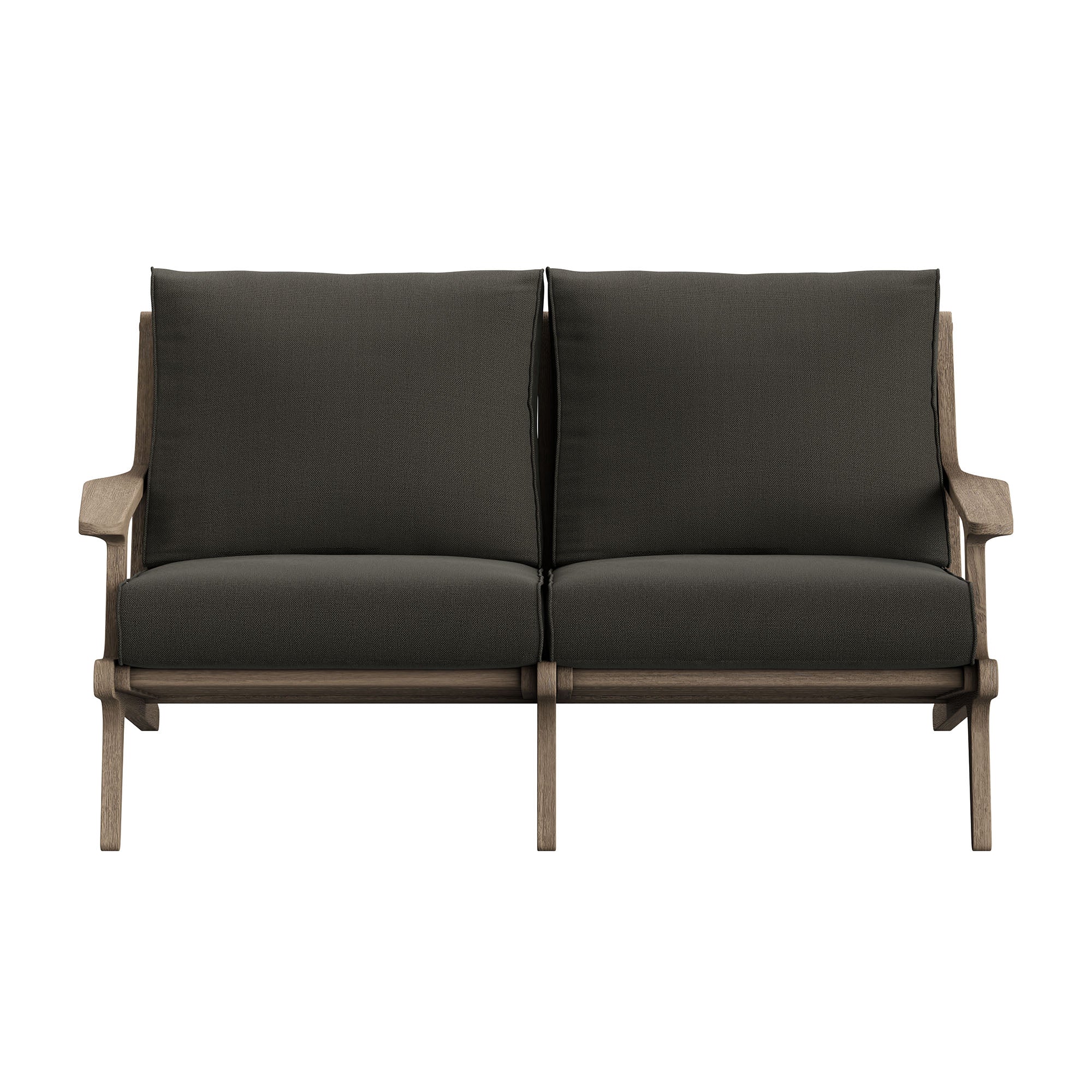 Saratoga Outdoor Patio Teak Wood Loveseat