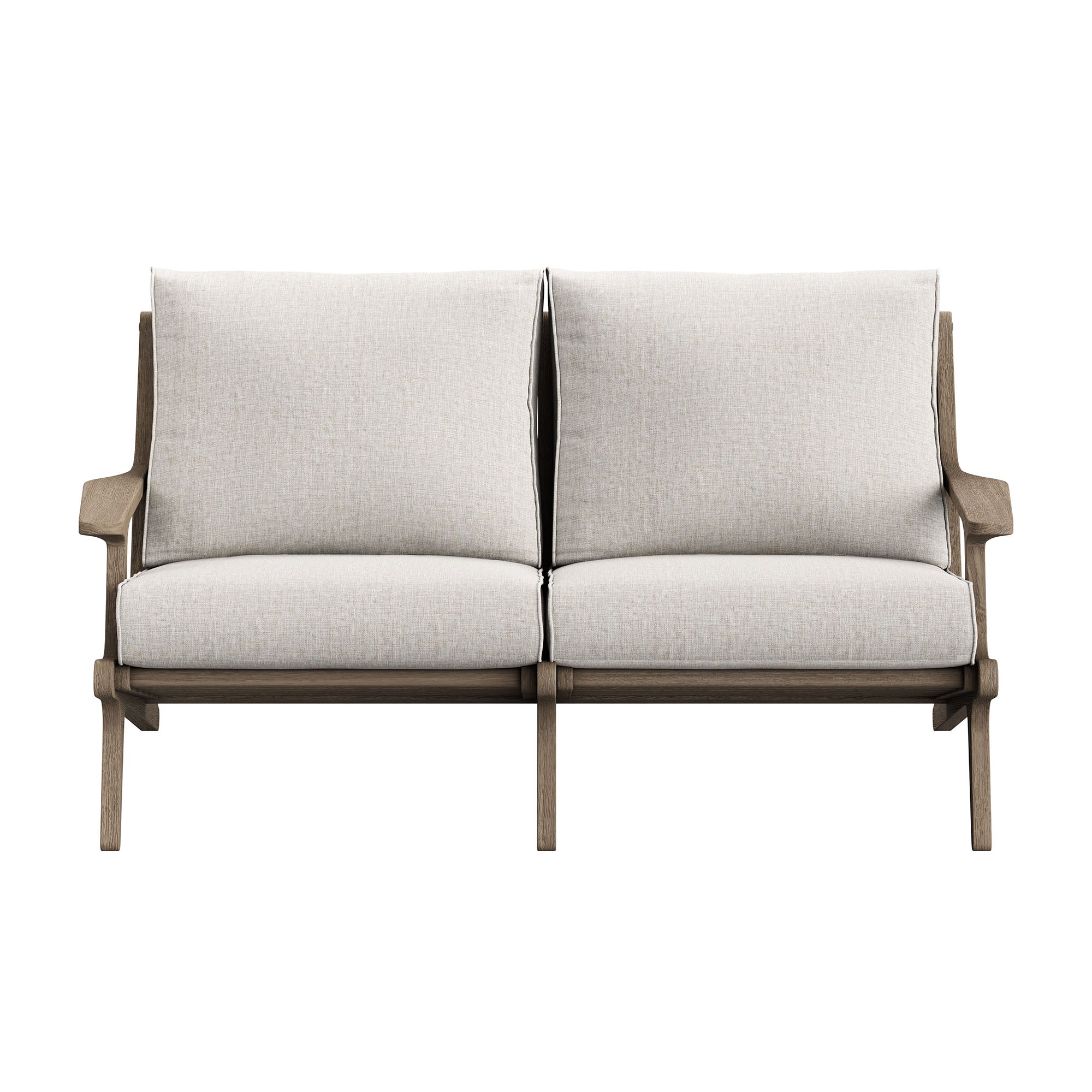 Saratoga Outdoor Patio Teak Wood Loveseat