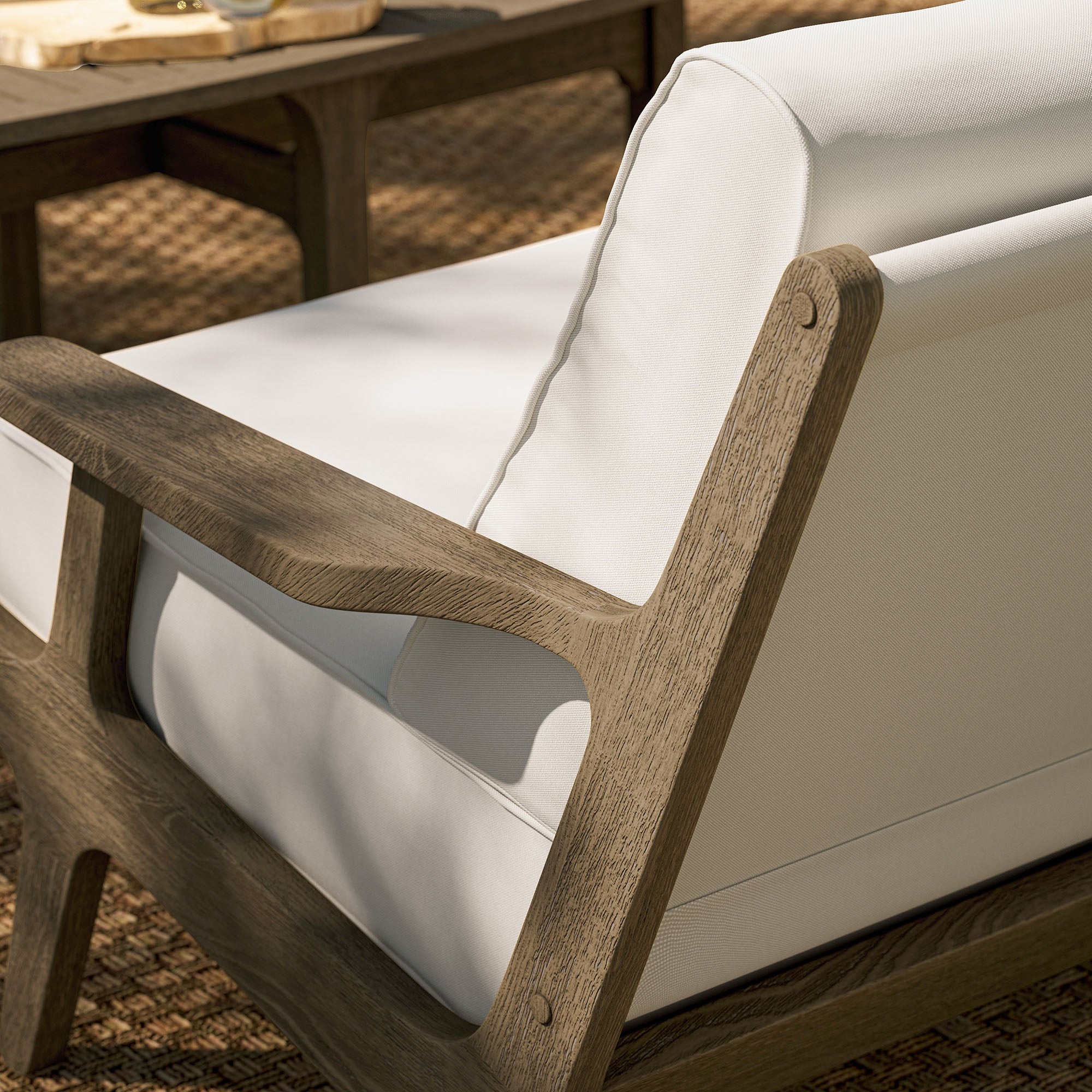 Saratoga Outdoor Patio Teak Wood Loveseat