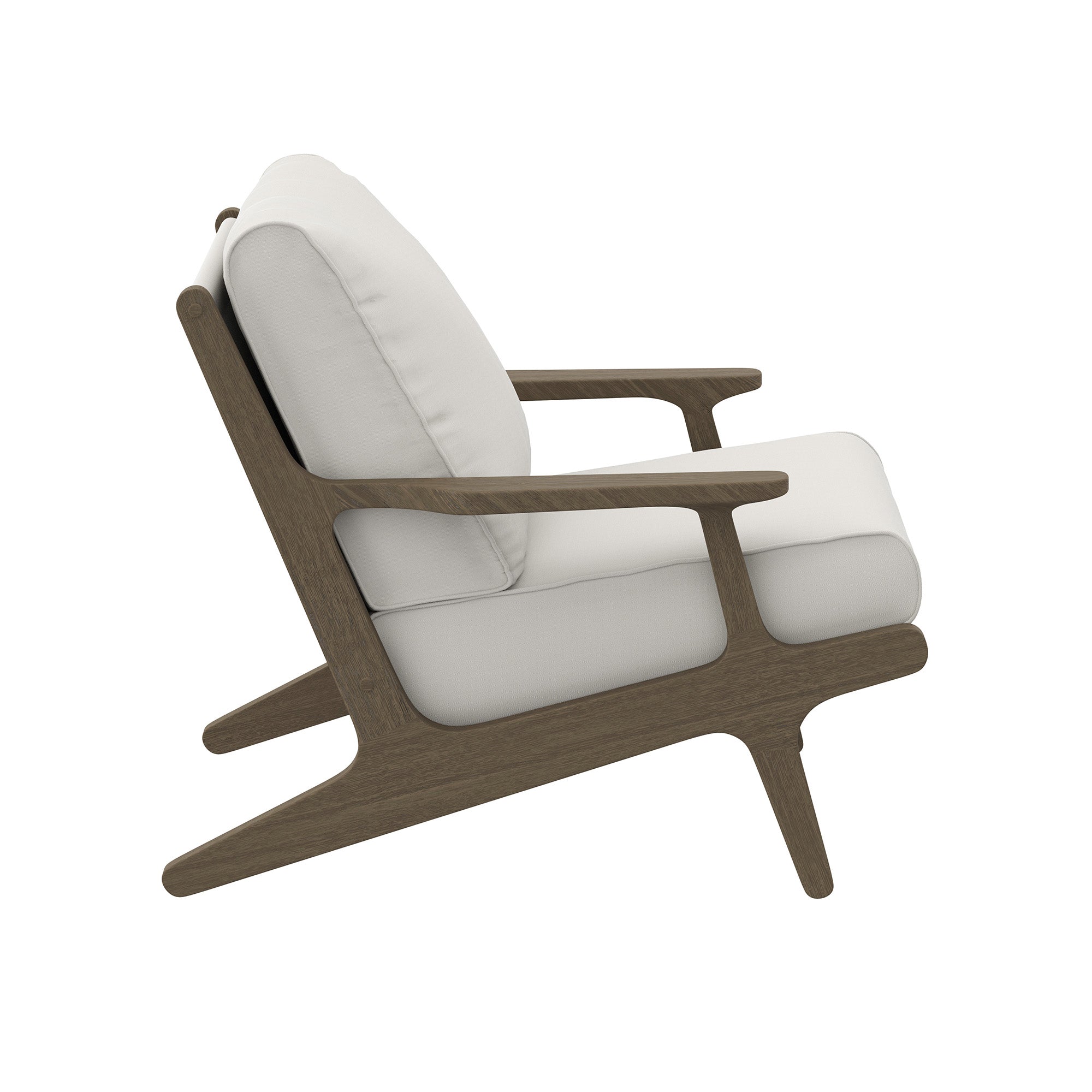 Saratoga Outdoor Patio Teak Wood Chair and Ottoman Set