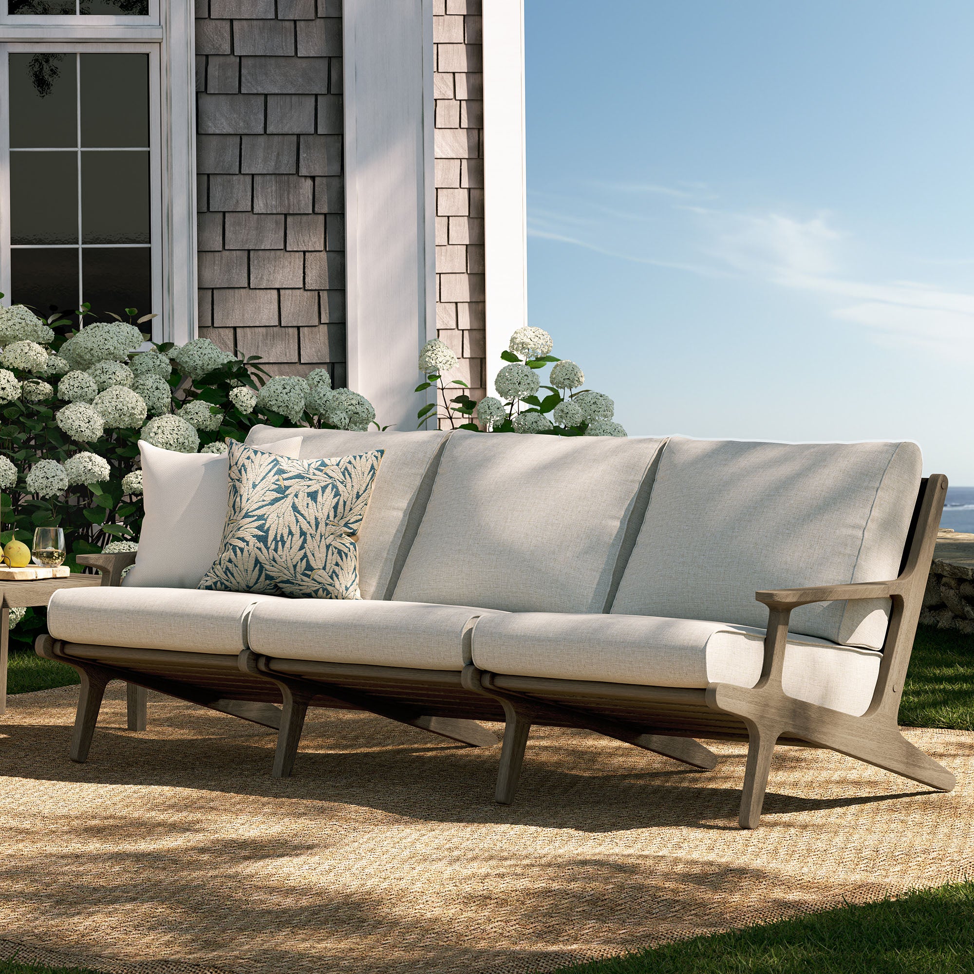 Saratoga Outdoor Patio Teak Sofa