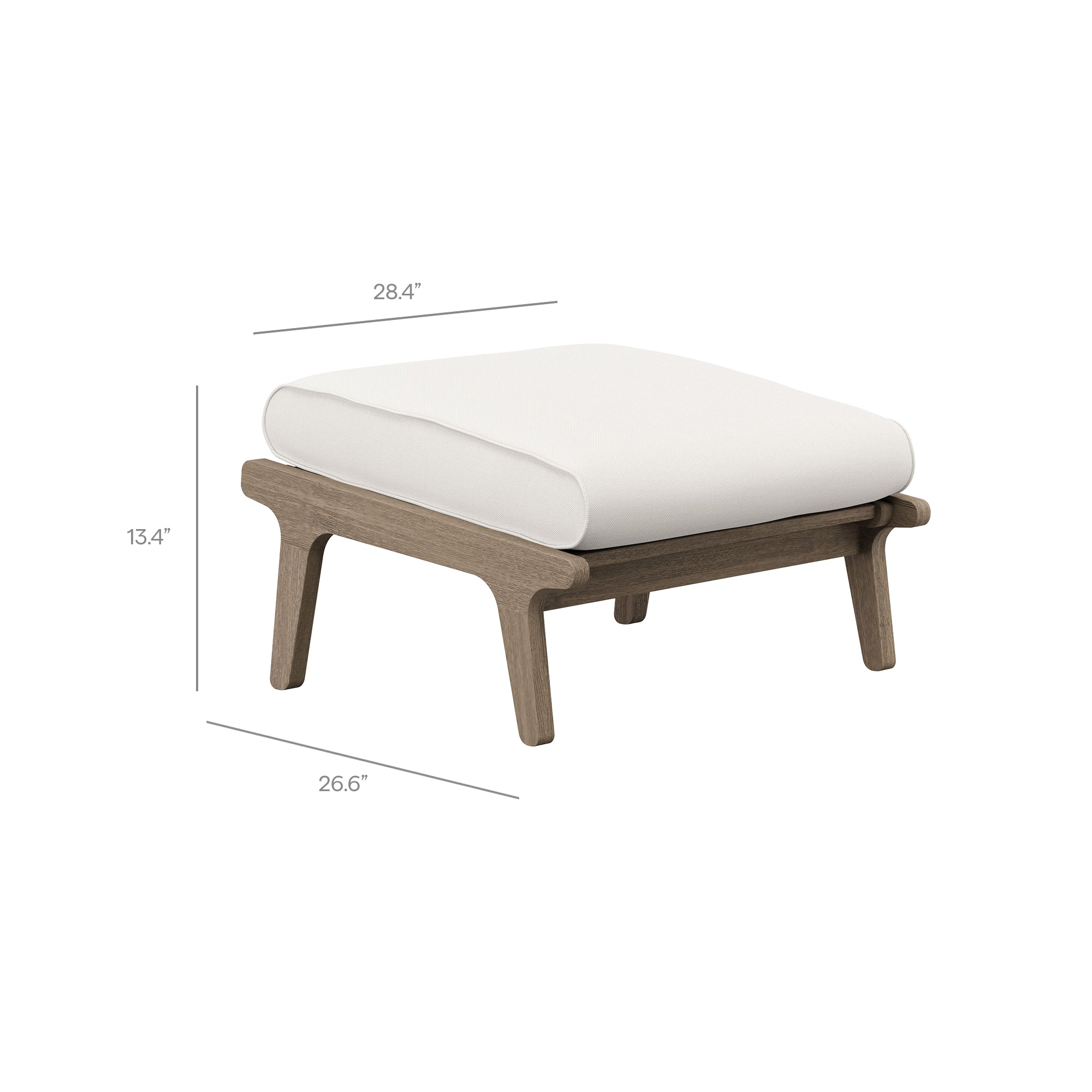 Saratoga Outdoor Patio Teak Ottoman