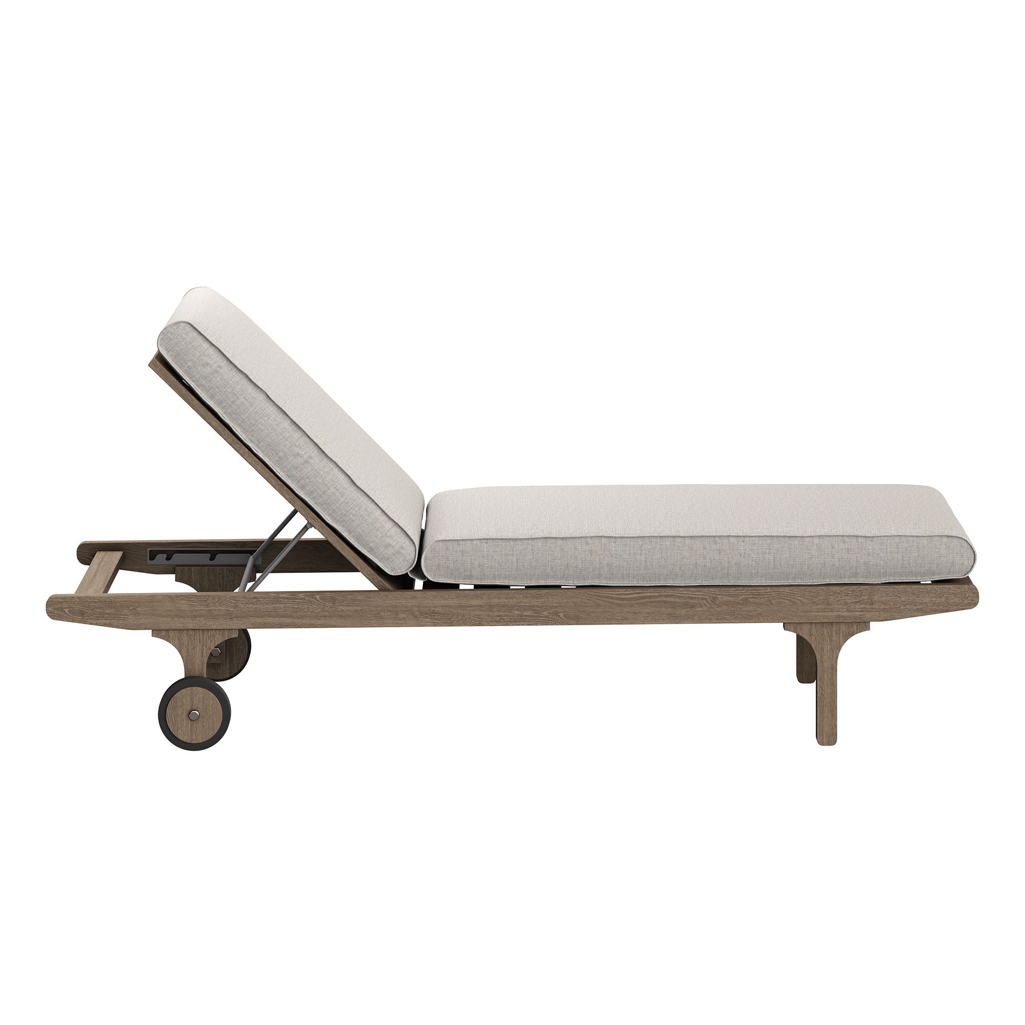 Saratoga Outdoor Patio Teak Wood 3-Piece Chaise Lounge Furniture Set