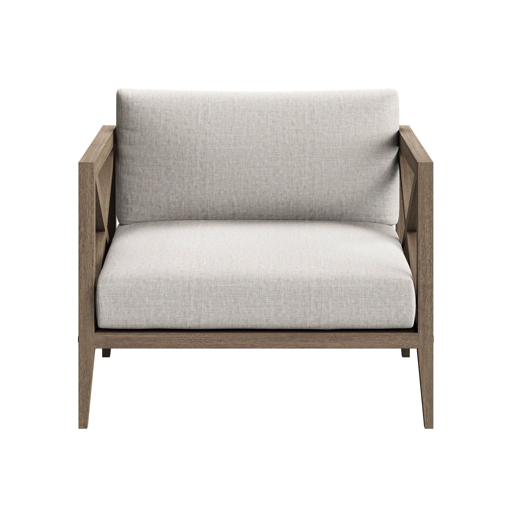 Northlake 3-Piece Outdoor Patio Teak Wood Furniture Set with Armchair and Side Table