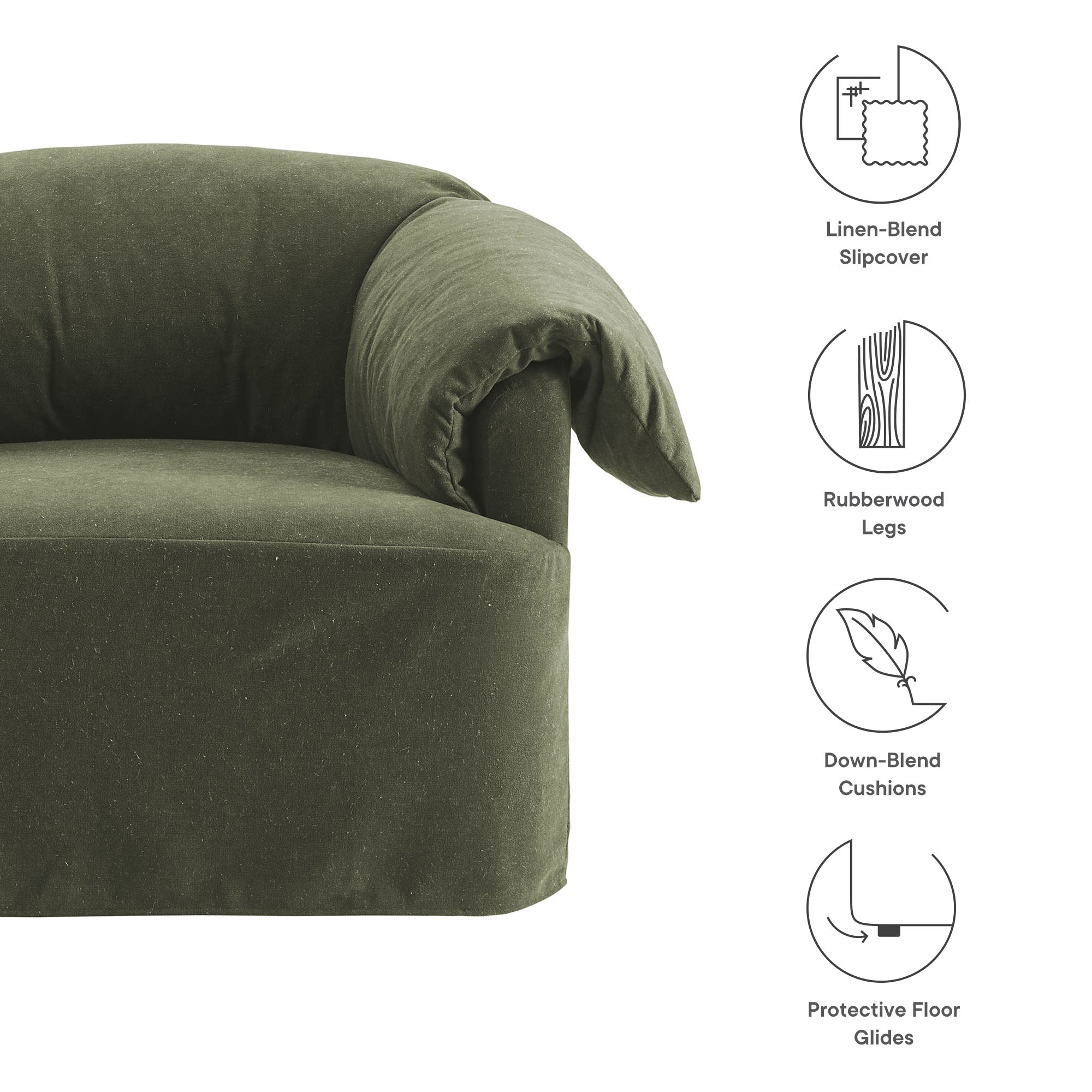 Lark Slipcovered Fabric Oversized Armchair