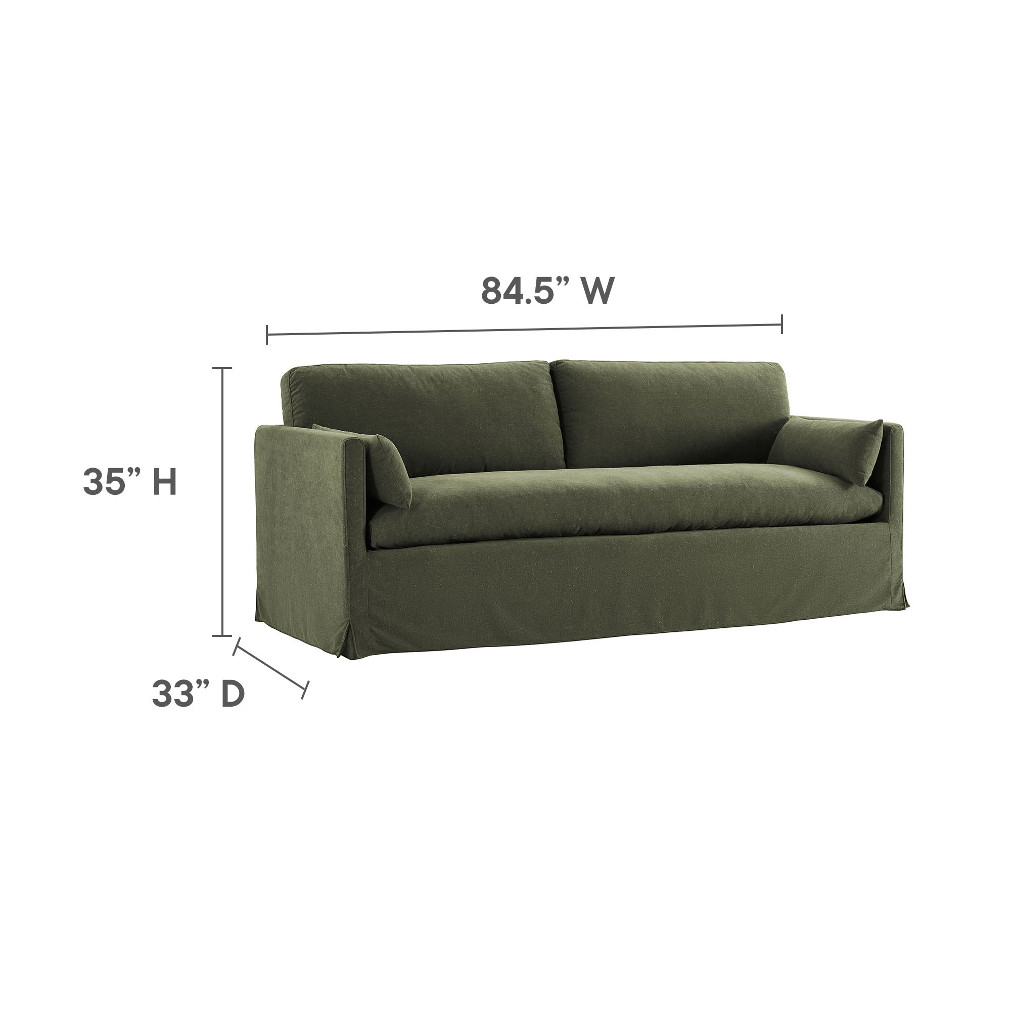 Wellfleet 85" Slipcovered Fabric Sofa