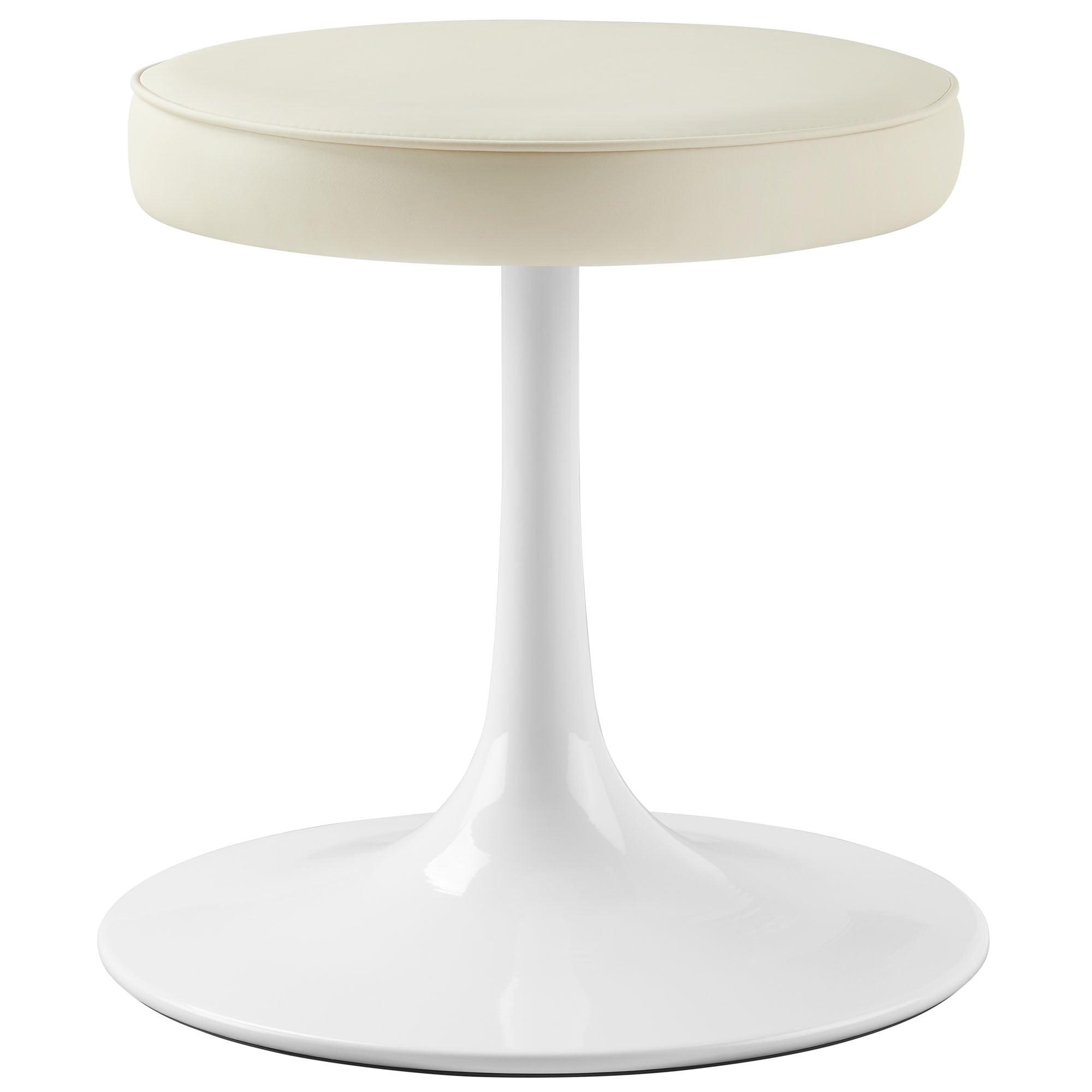 Lippa Vegan Leather Round Stool