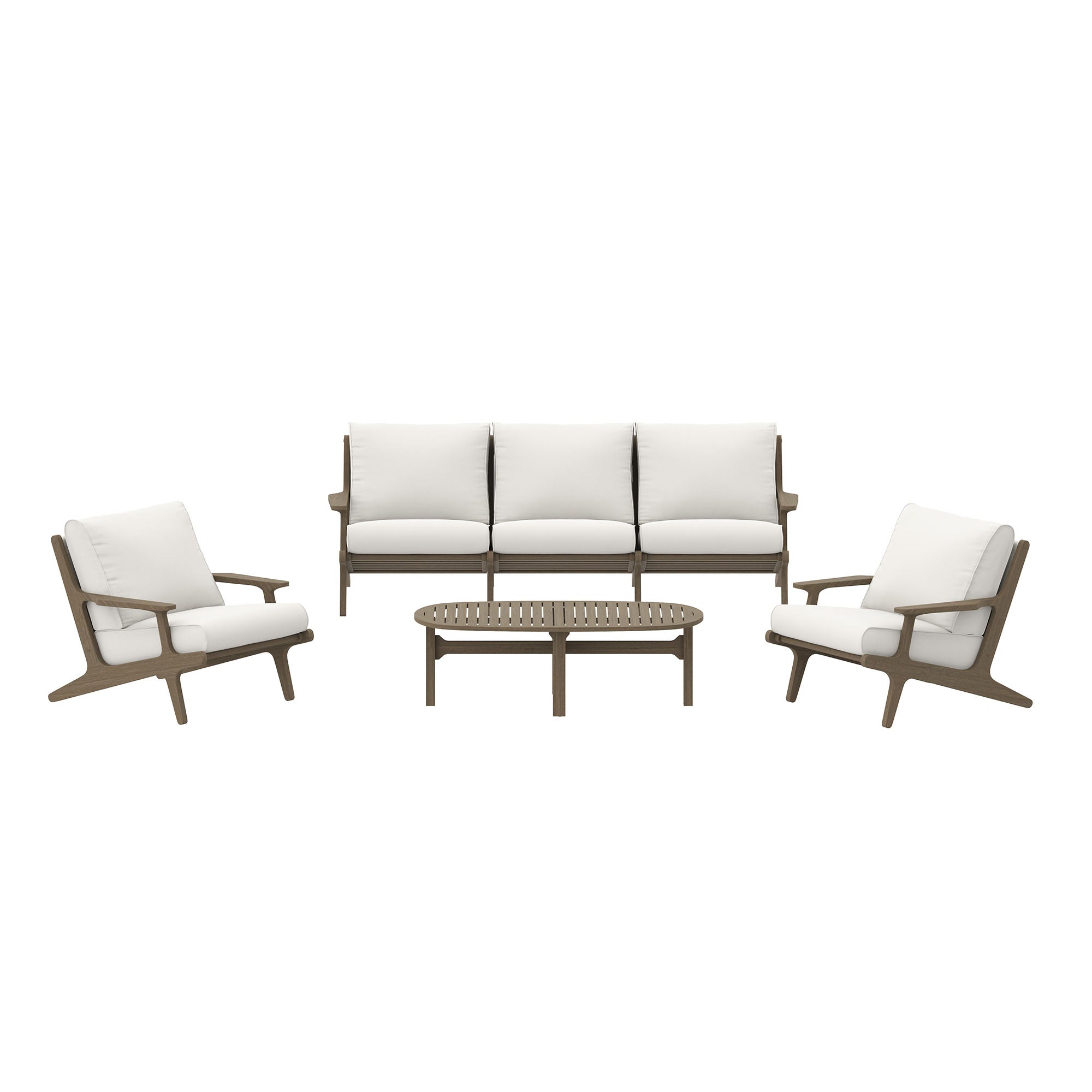 Saratoga 4-Piece Outdoor Patio Teak Wood Furniture Set