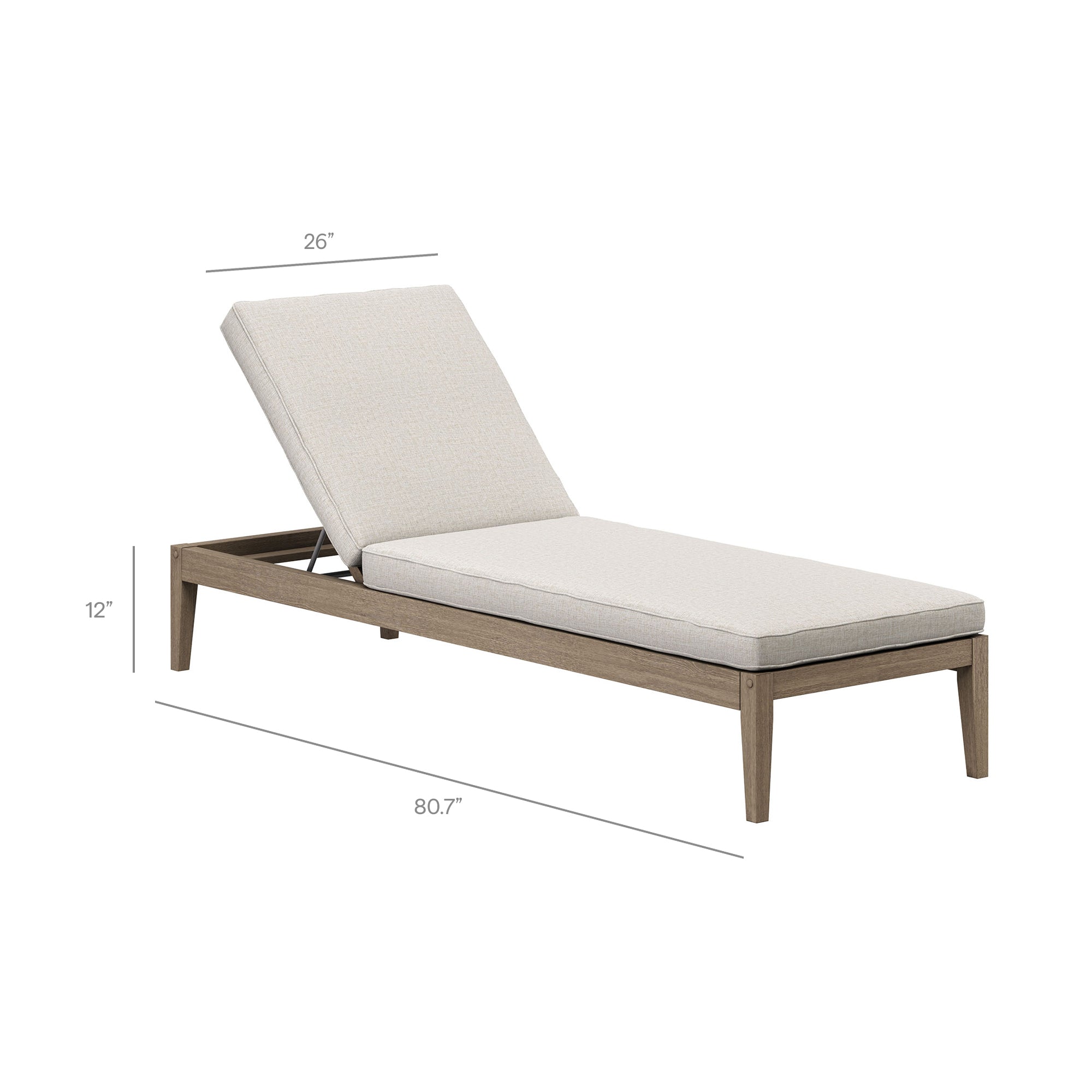 Saratoga Outdoor Patio Teak Wood 3-Piece Chaise Lounge Furniture Set