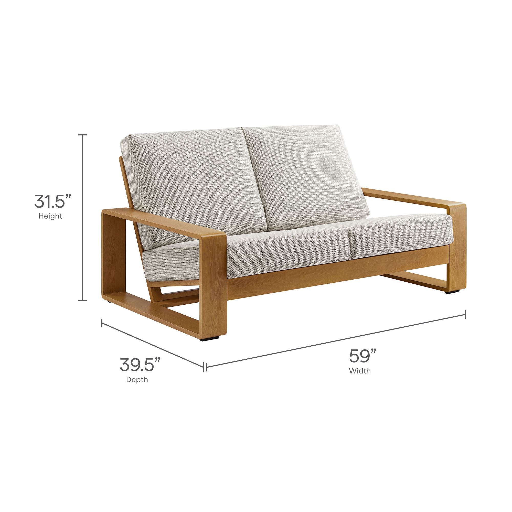Lirienne 4-Piece Outdoor Patio Aluminum Faux Wood Furniture Set