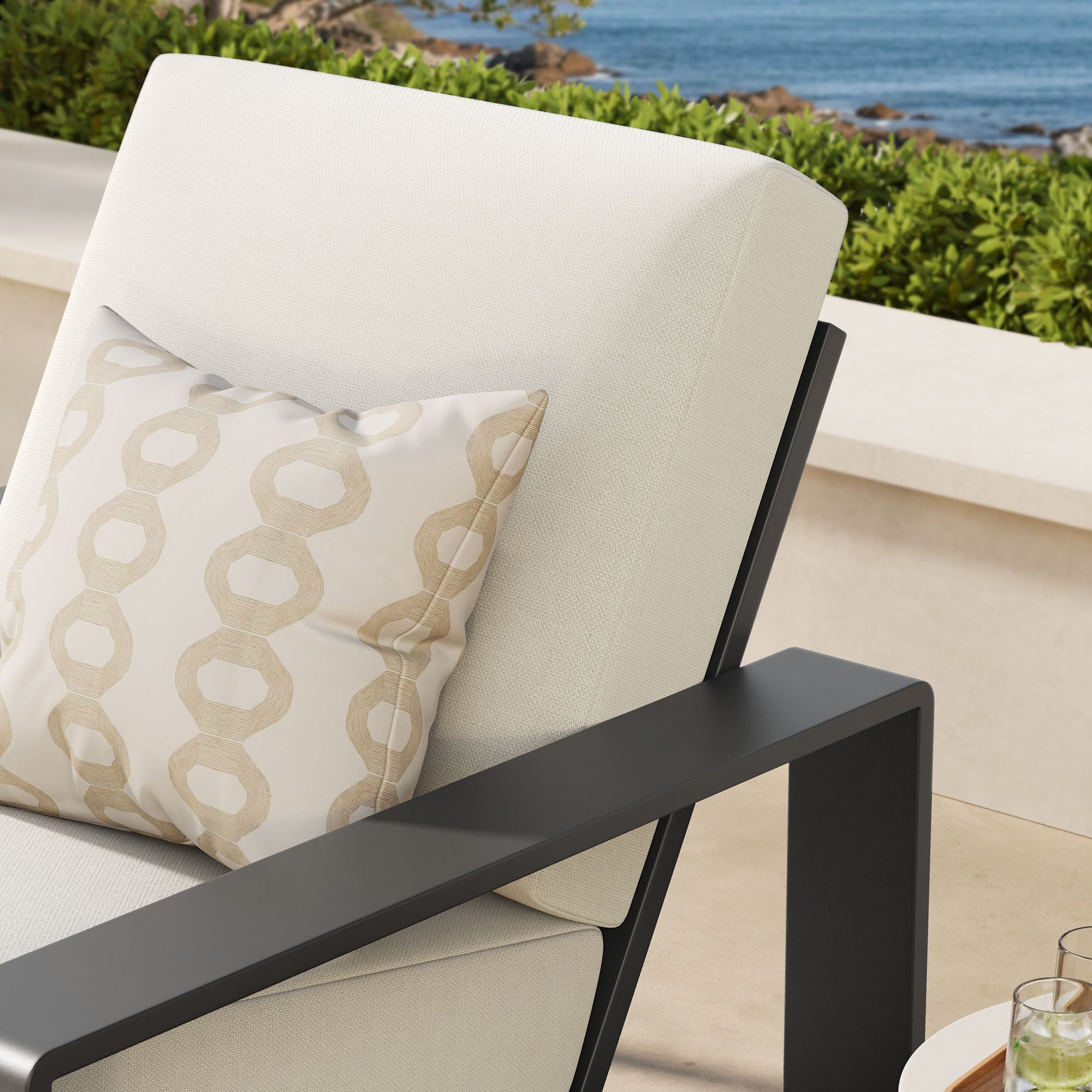 Lirienne Outdoor Patio Aluminum Armchair