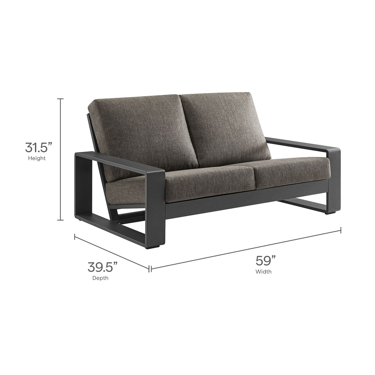 Lirienne 4-Piece Outdoor Patio Aluminum Furniture Set
