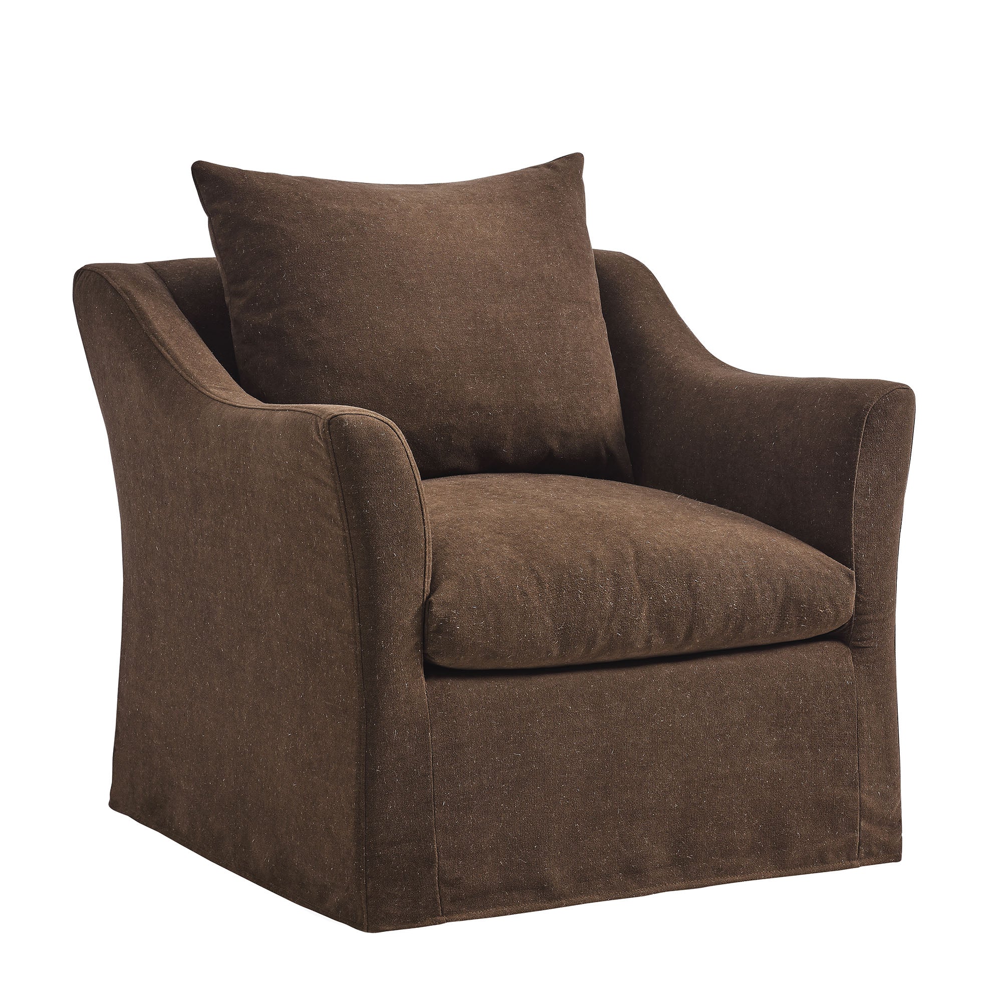 Somerset Linen Blend Slipcovered Armchair