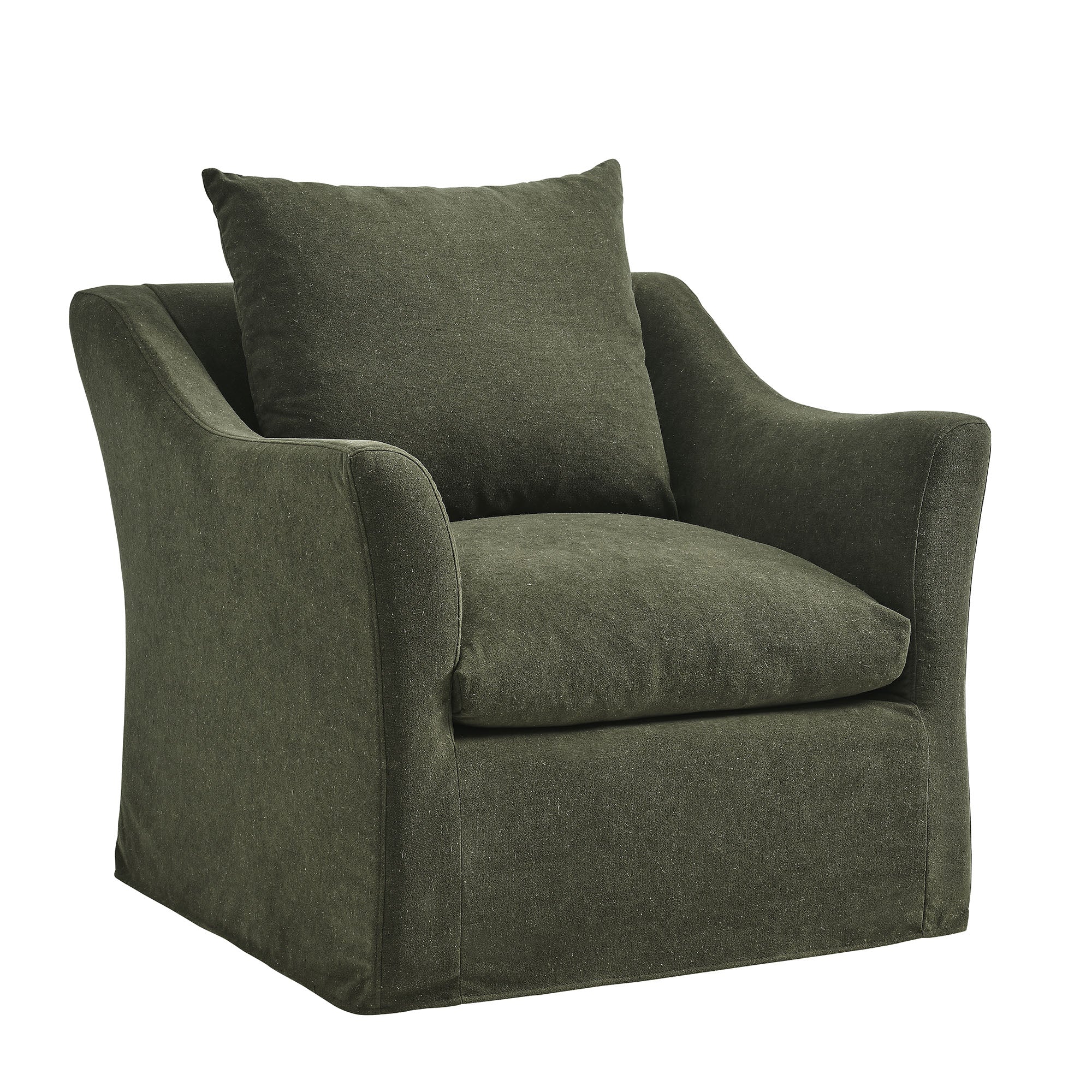 Somerset Linen Blend Slipcovered Armchair