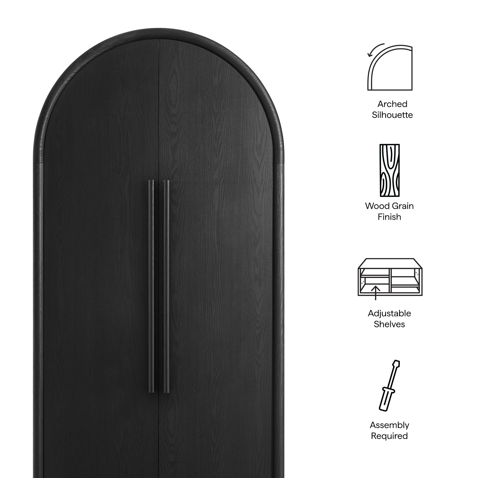Bellamy Tall Arched Storage Cabinet