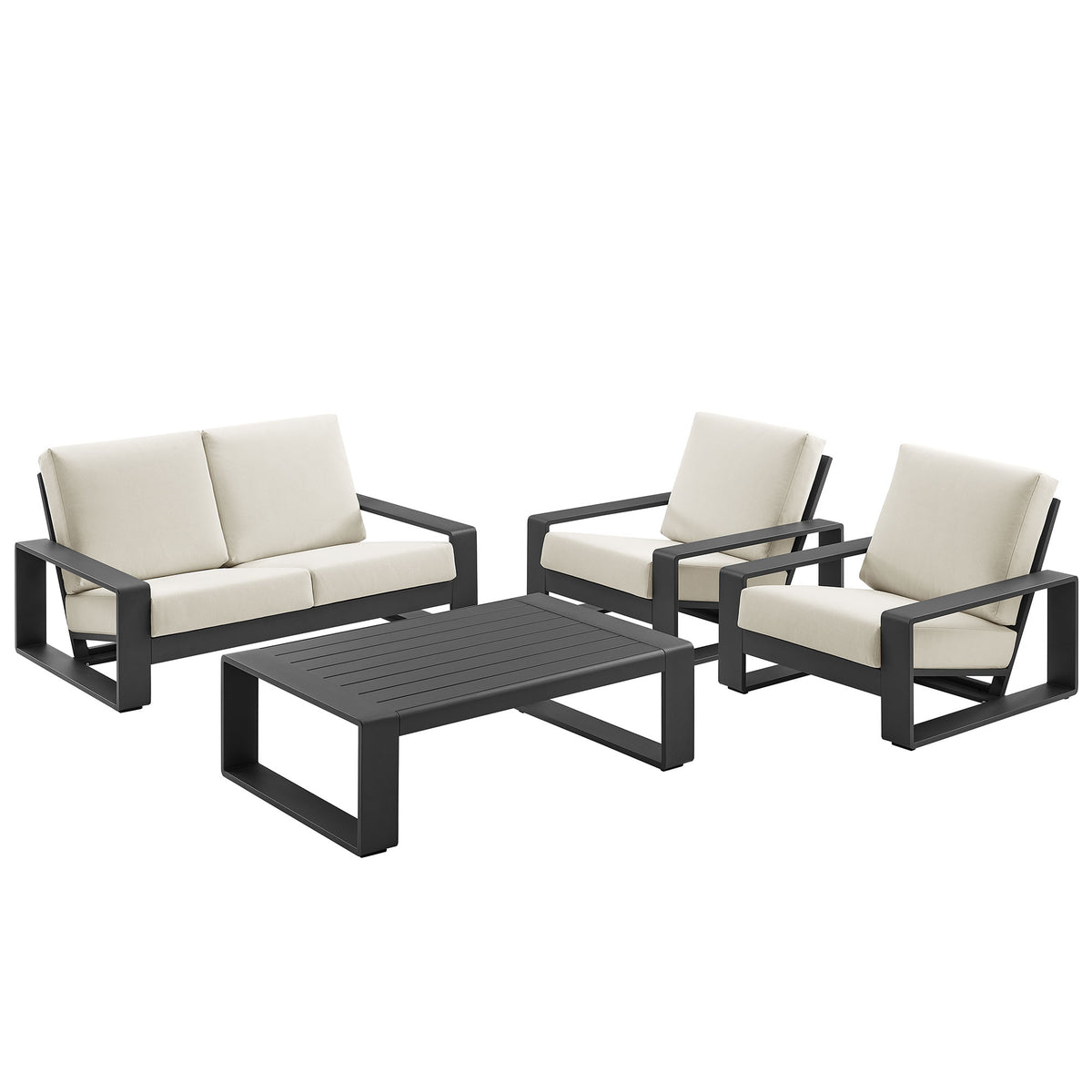 Lirienne 4-Piece Outdoor Patio Aluminum Furniture Set